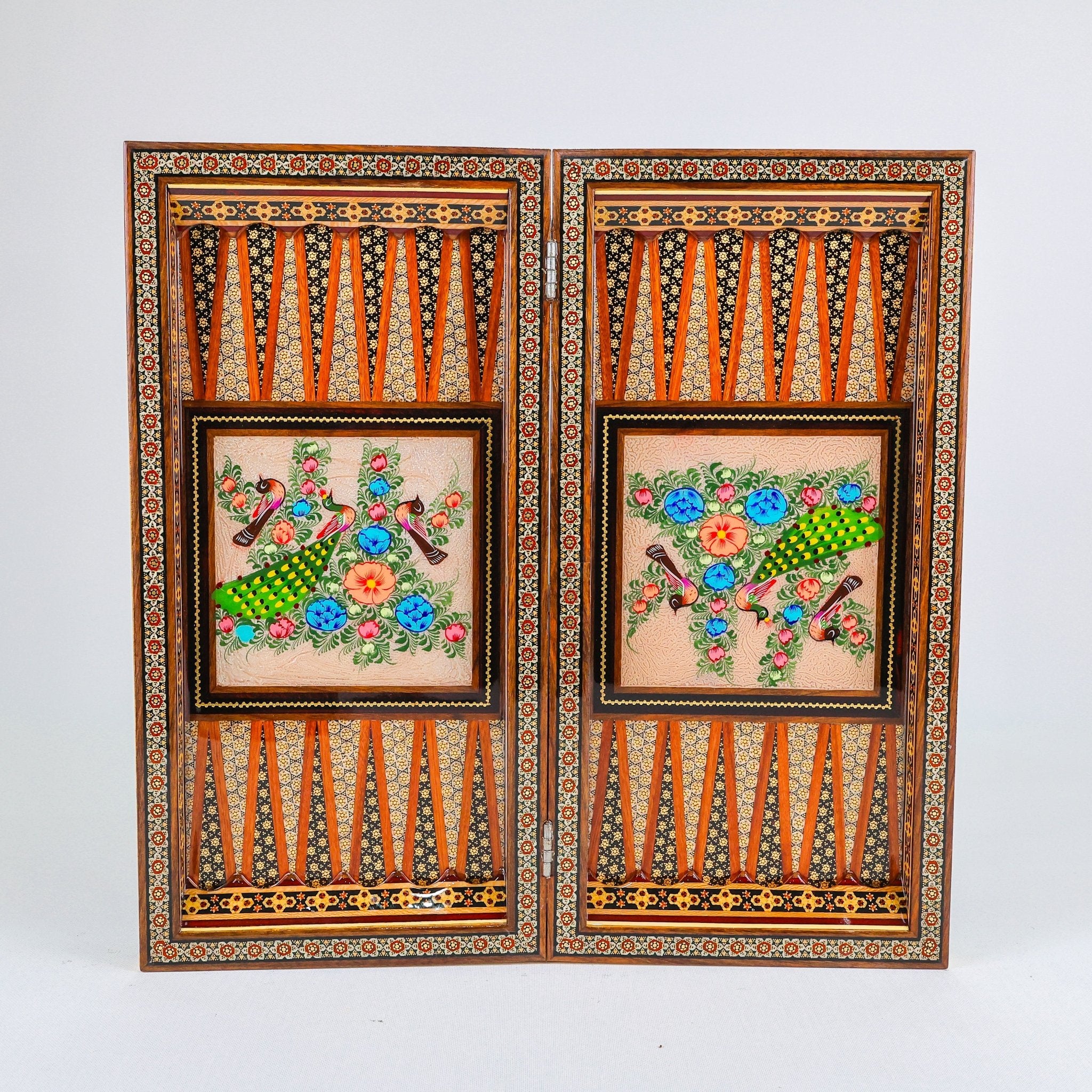 Backgammon & Chess Board – Full Wire Khatam – Premium Quality – Size 40 cm - Design 6 - Meraas Gallery