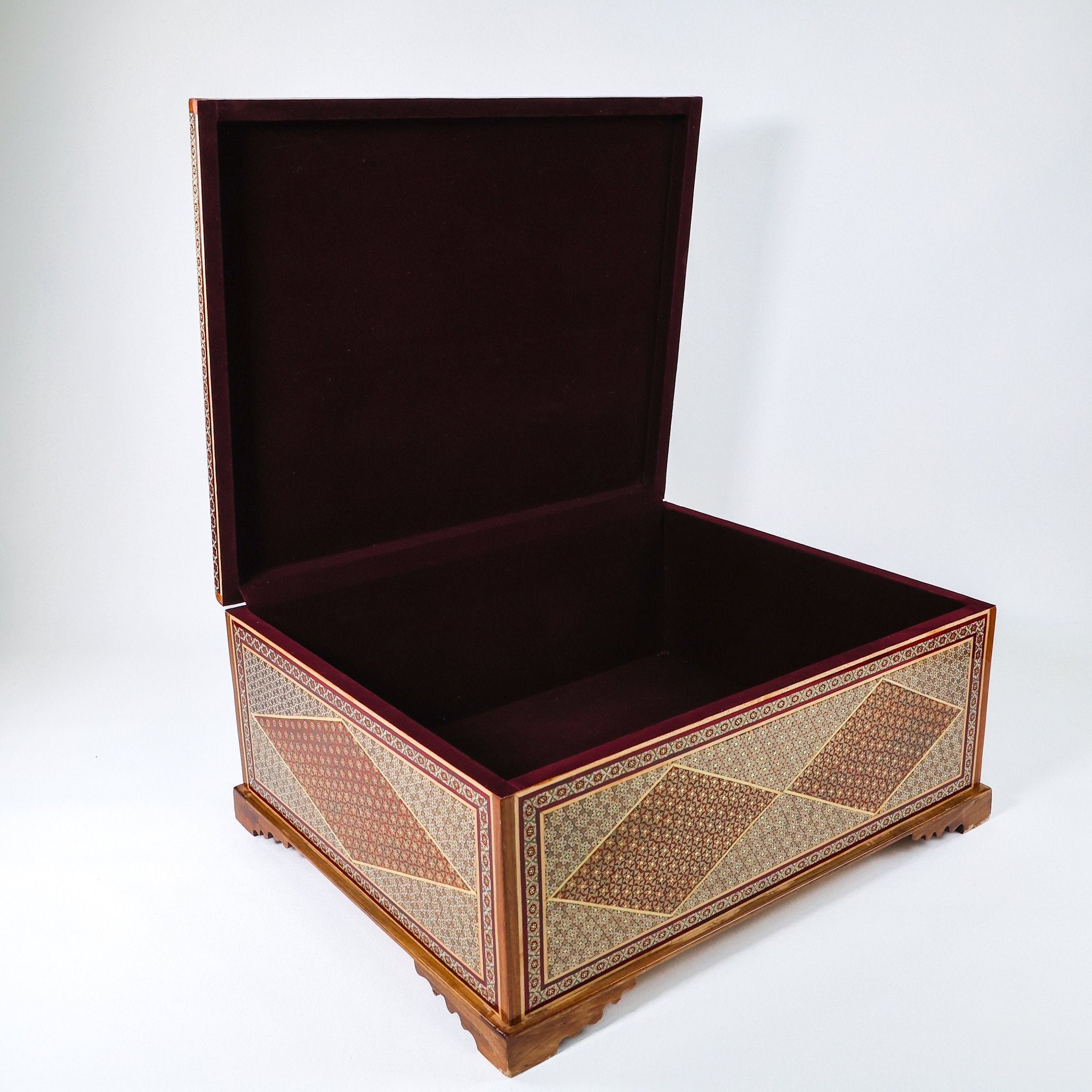 Shirazi Khatam Box – Velvet Interior – Size 52 × 42 cm - D1 - Meraas Gallery