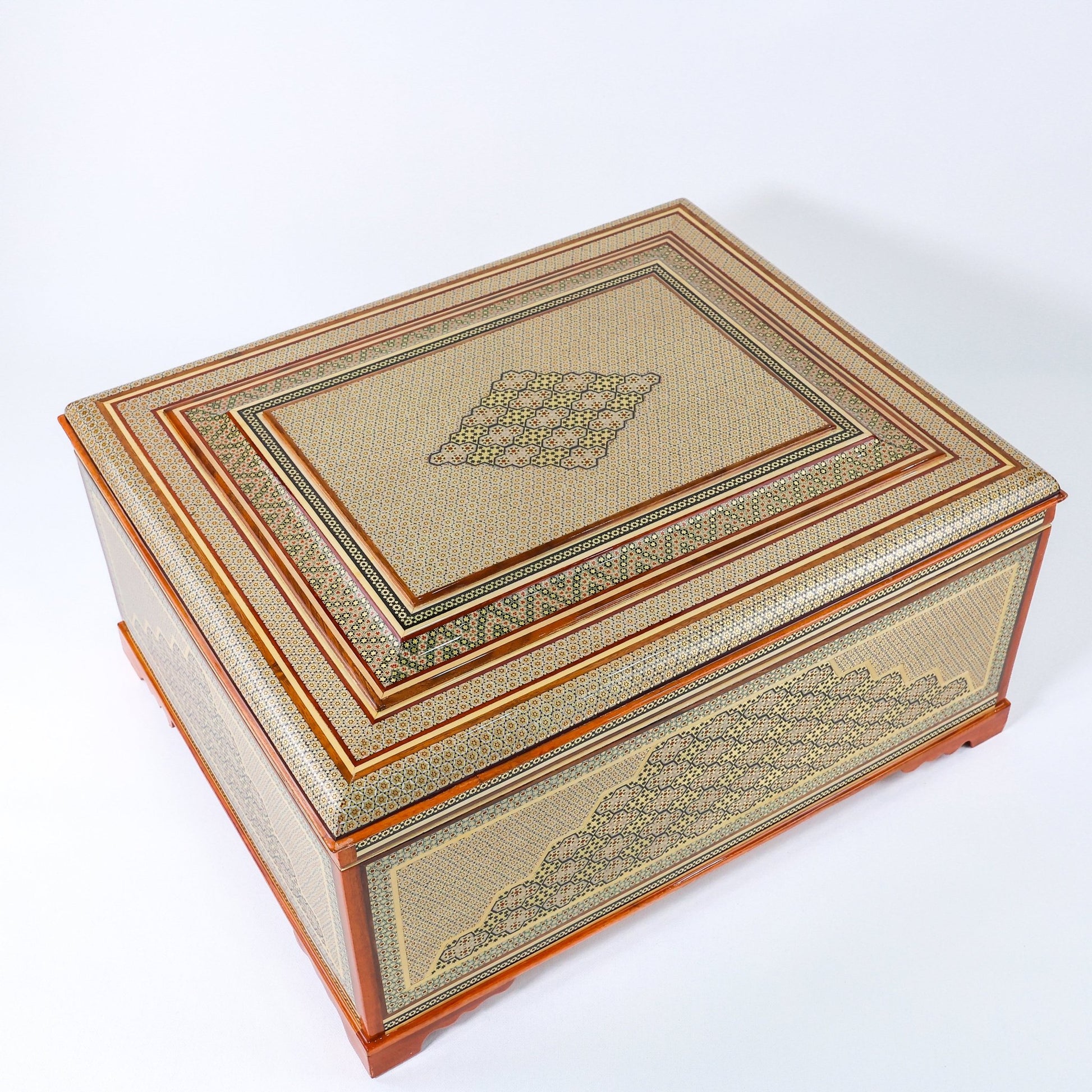 Shirazi Khatam Box – Velvet Interior – Size 52 × 42 cm - Meraas Gallery