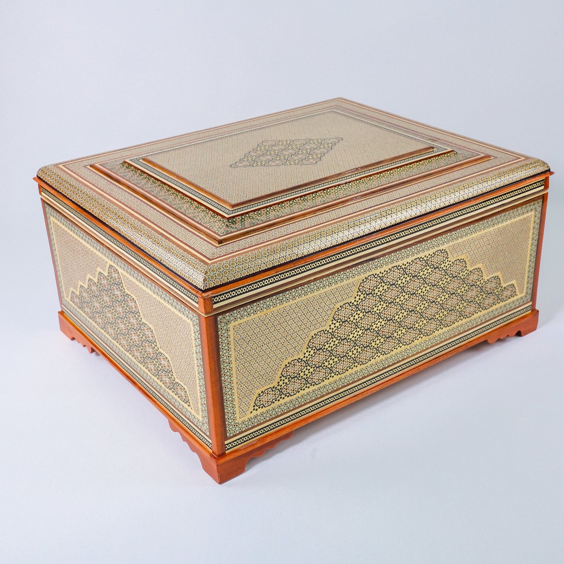 Shirazi Khatam Box – Velvet Interior – Size 52 × 42 cm - Meraas Gallery