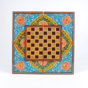 Backgammon Board – Beechwood Interior – Khatam Painting – Design 13 – Size 40 cm - Meraas Gallery