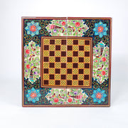 Backgammon Board – Beechwood Interior – Khatam Painting – Design 14 – Size 40 cm - Meraas Gallery