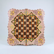 Backgammon & Chess Board – Columned Design – Hand - Painted Tazhib – Design 07 – Size 50 cm - Meraas Gallery