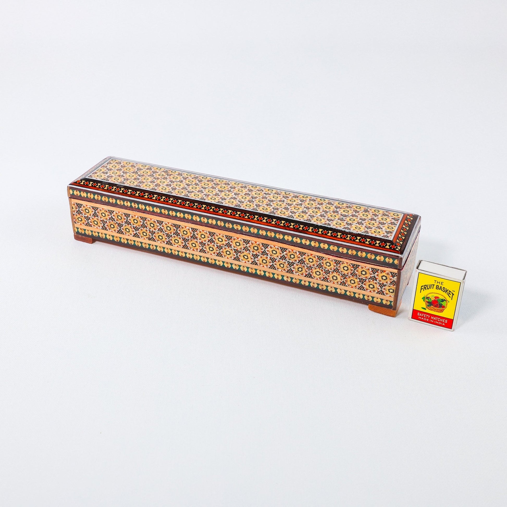 Khatam Box – Velvet Interior – Size 30 × 7 cm - Meraas Gallery