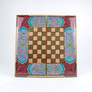 Backgammon Board – Full Khatam – Ajur Style – Tazhib Design 02 – Size 50 cm - Meraas Gallery