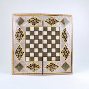 Backgammon Board – Full Khatam – Shirazi Style – Design 01 – Size 50 cm - Meraas Gallery