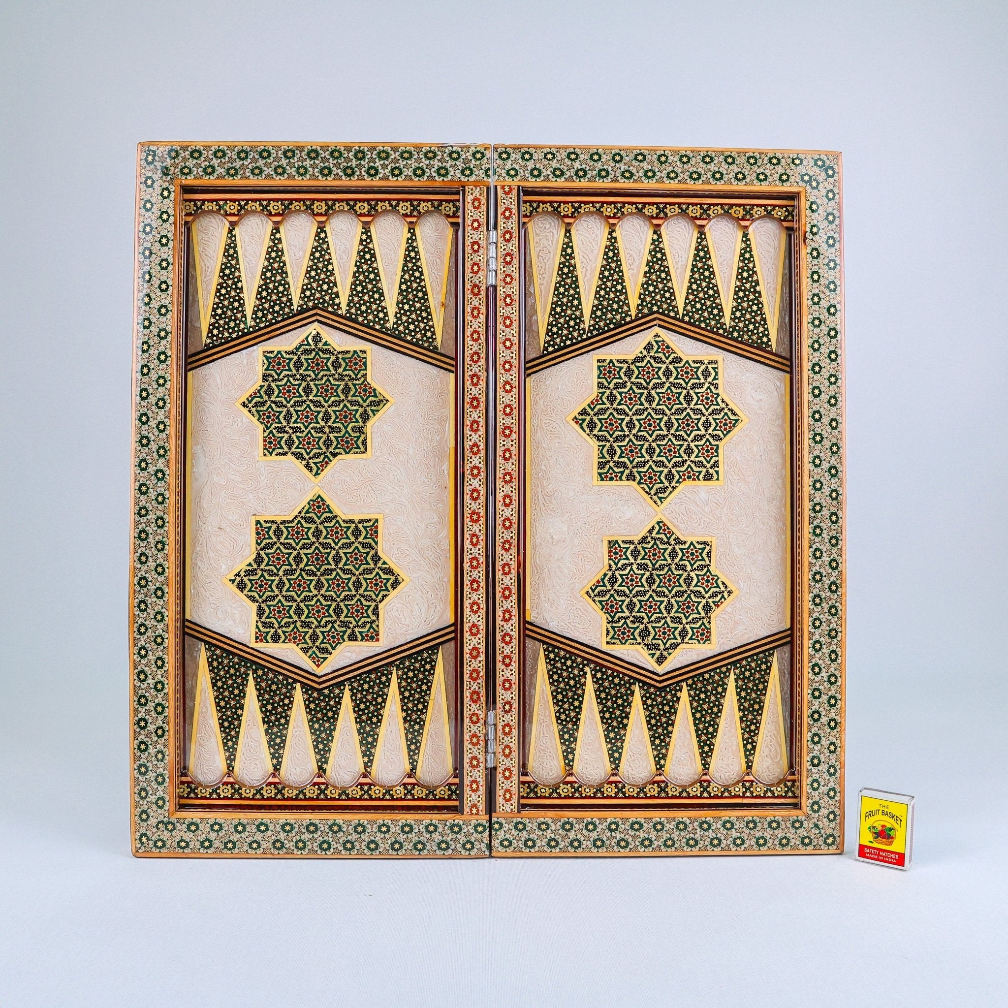 Backgammon Board – Full Khatam – Shirazi Style – Design 02 – Size 50 cm - Meraas Gallery
