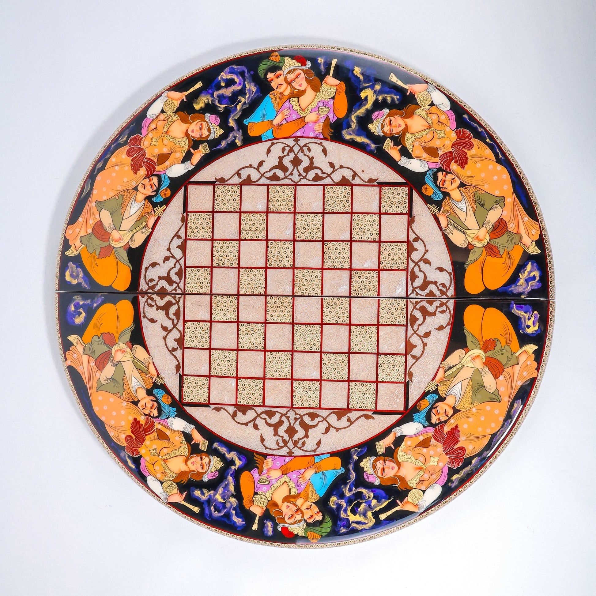 Round Board – Shirazi Hand - Painted – Size 70 cm - Meraas Gallery