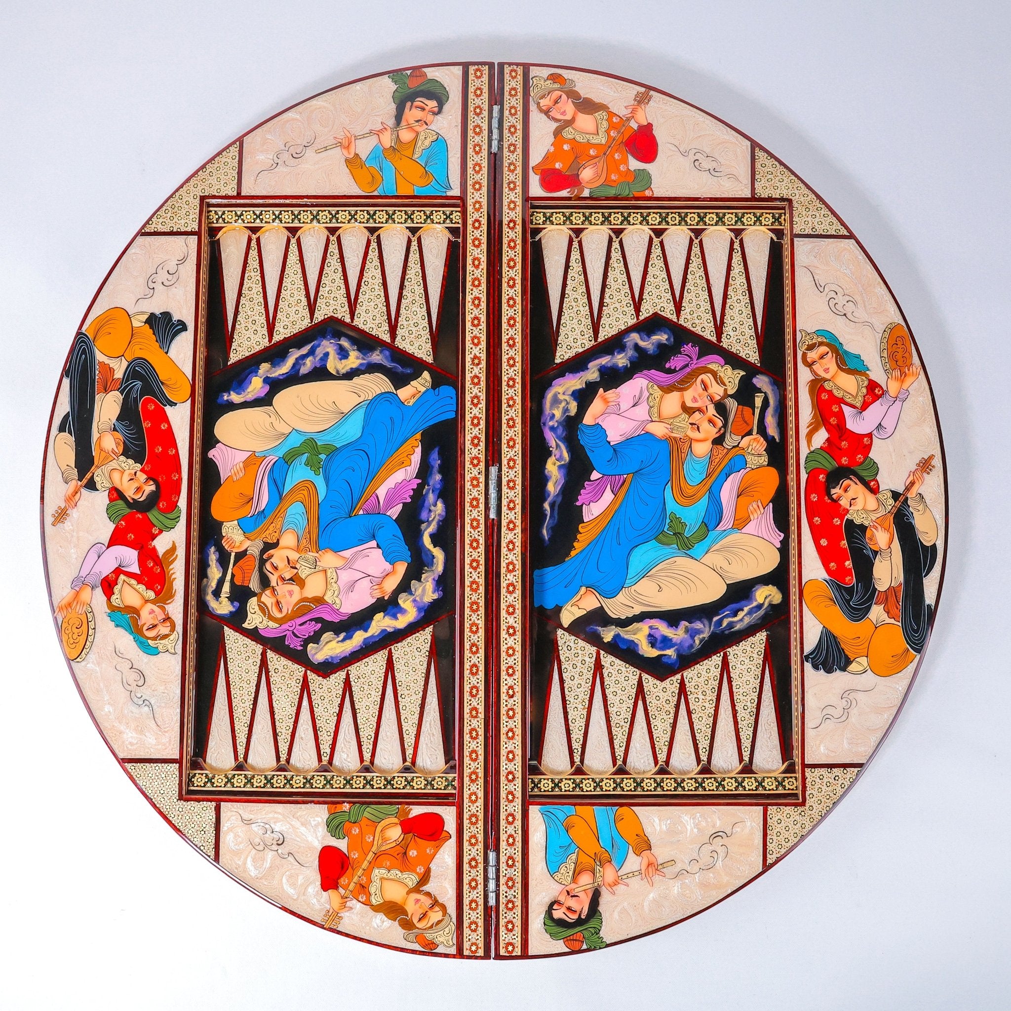 Round Board – Shirazi Hand - Painted – Size 70 cm - Meraas Gallery