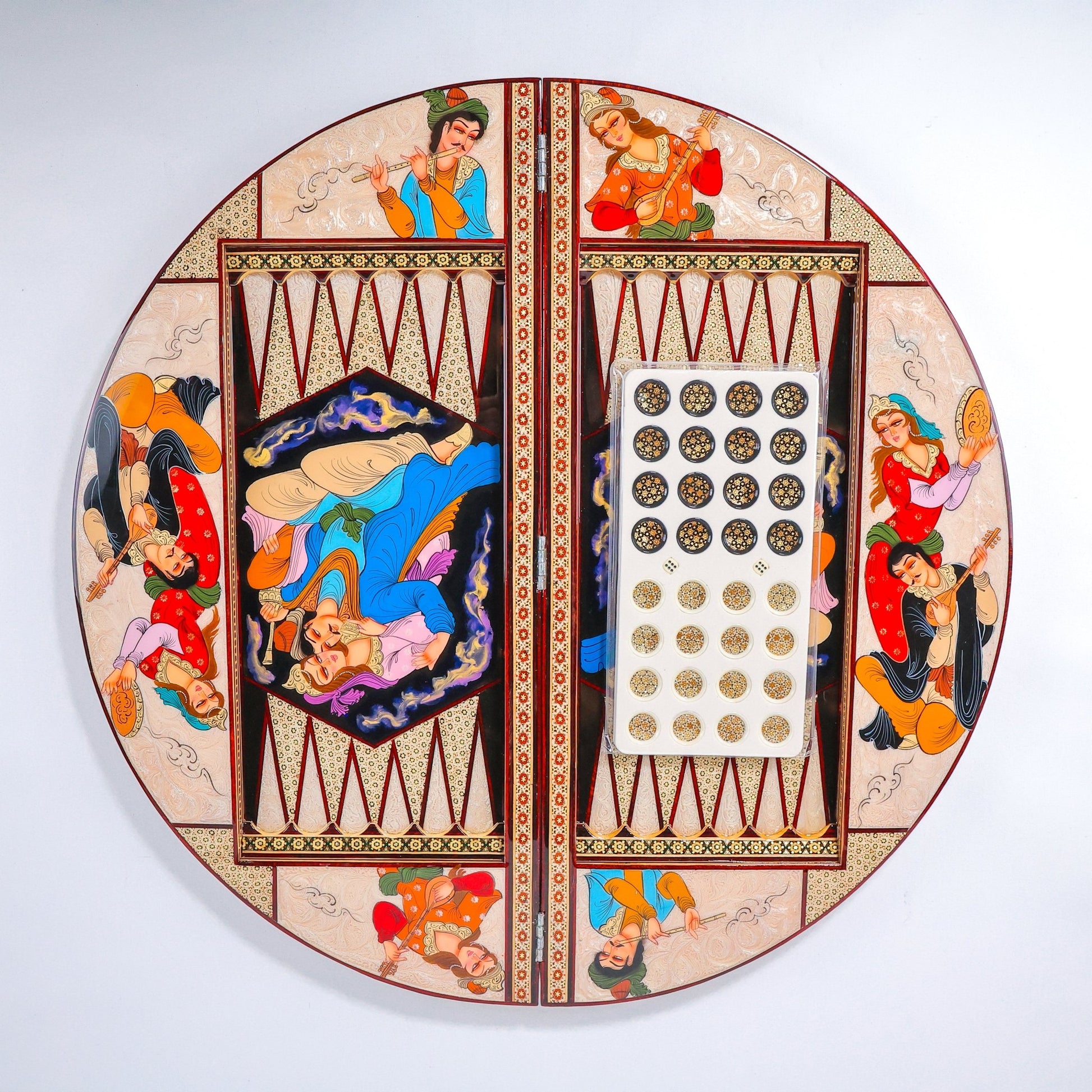 Round Board – Shirazi Hand - Painted – Size 70 cm - Meraas Gallery