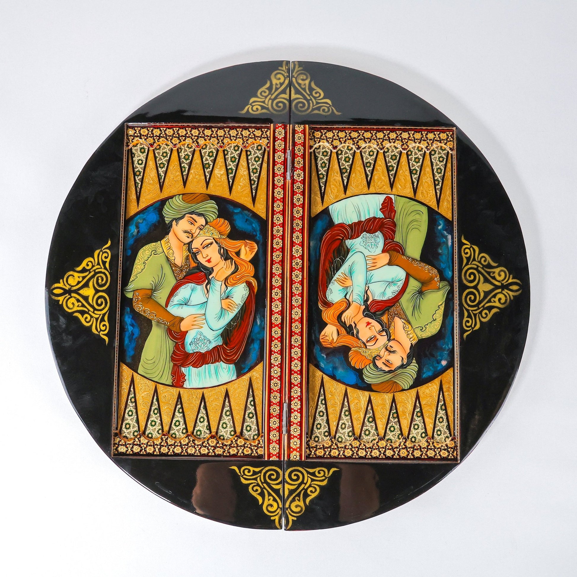 Round Board – Shiraz Miniature Painting – Design 01 – Size 60 cm - Meraas Gallery