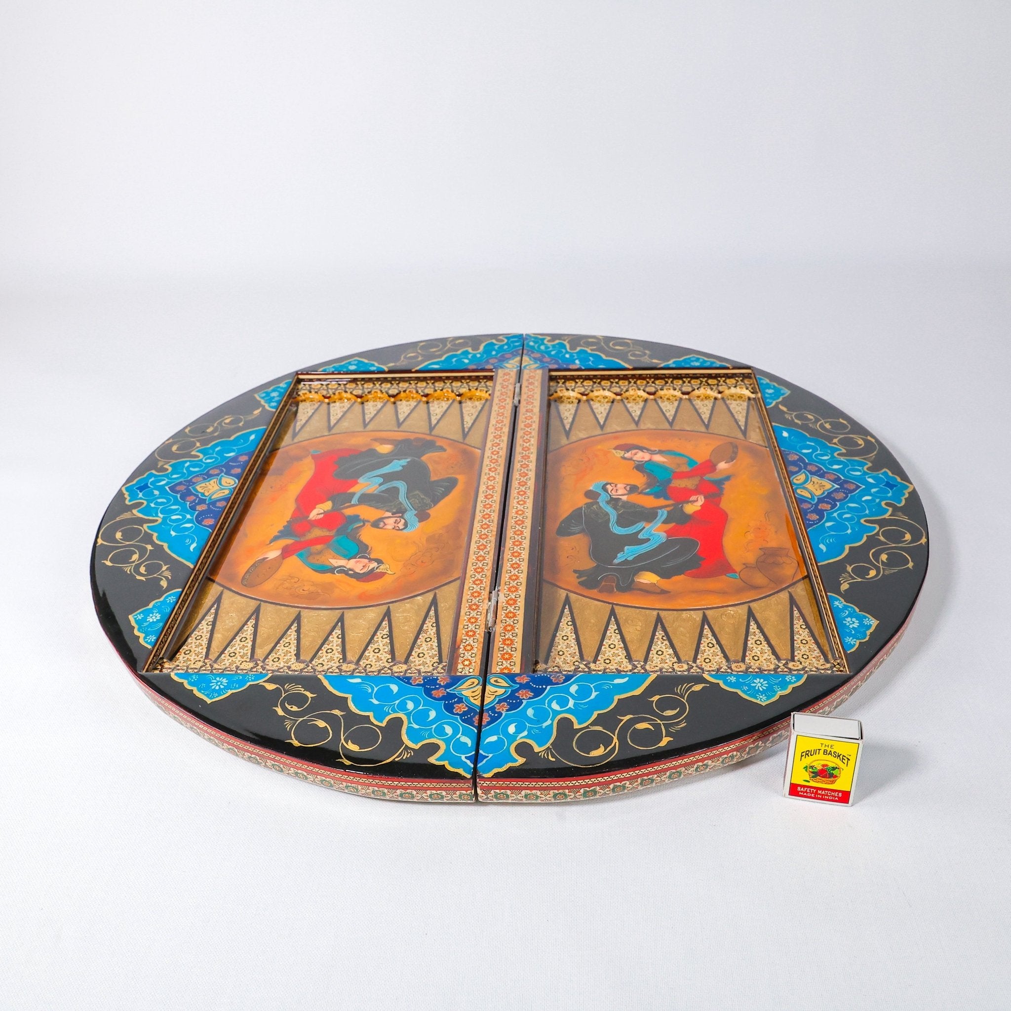 Round Board – Shiraz Miniature Painting – Design 02 – Size 60 cm - Meraas Gallery