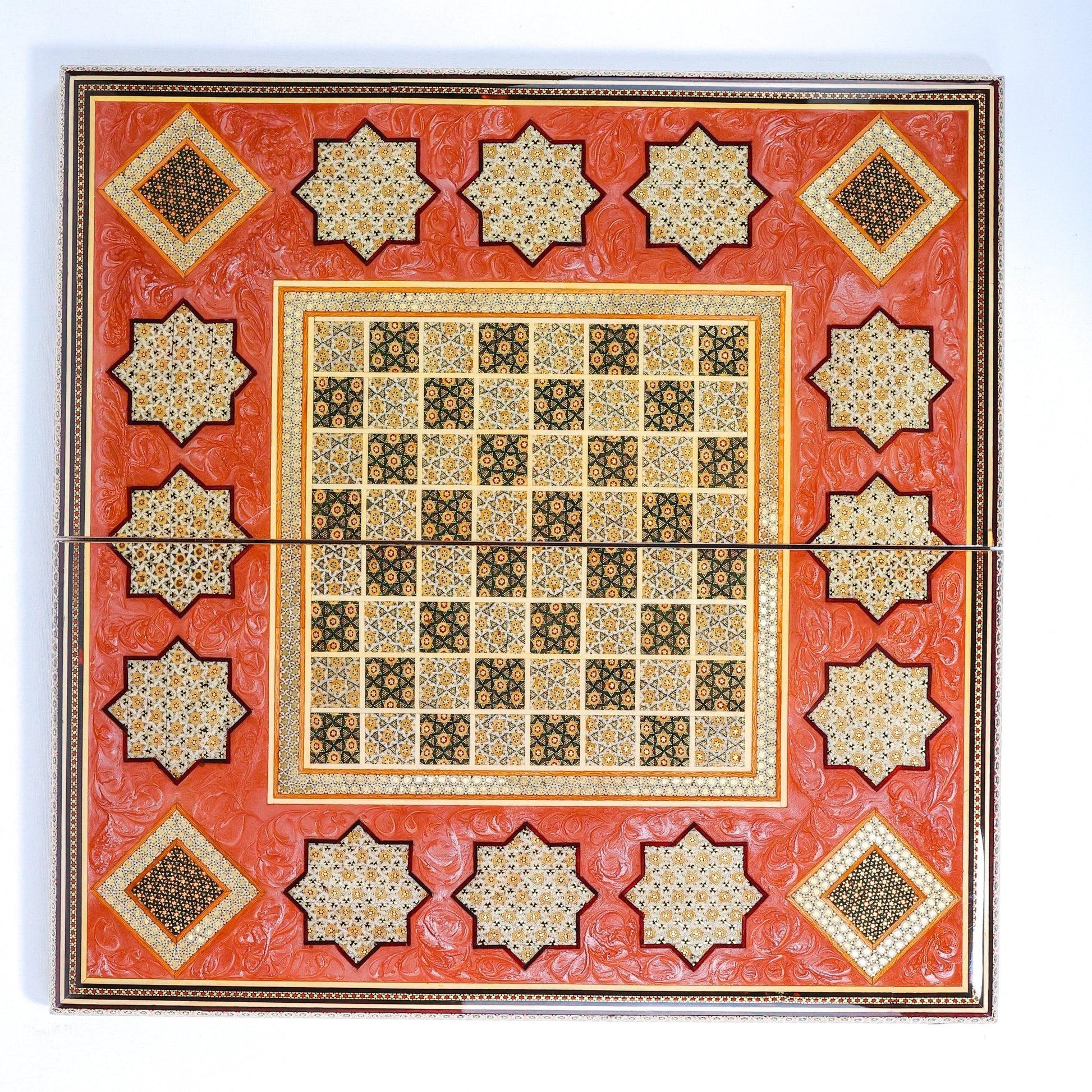 Backgammon Board – Full Khatam – Shirazi Style – Size 50 cm - Meraas Gallery