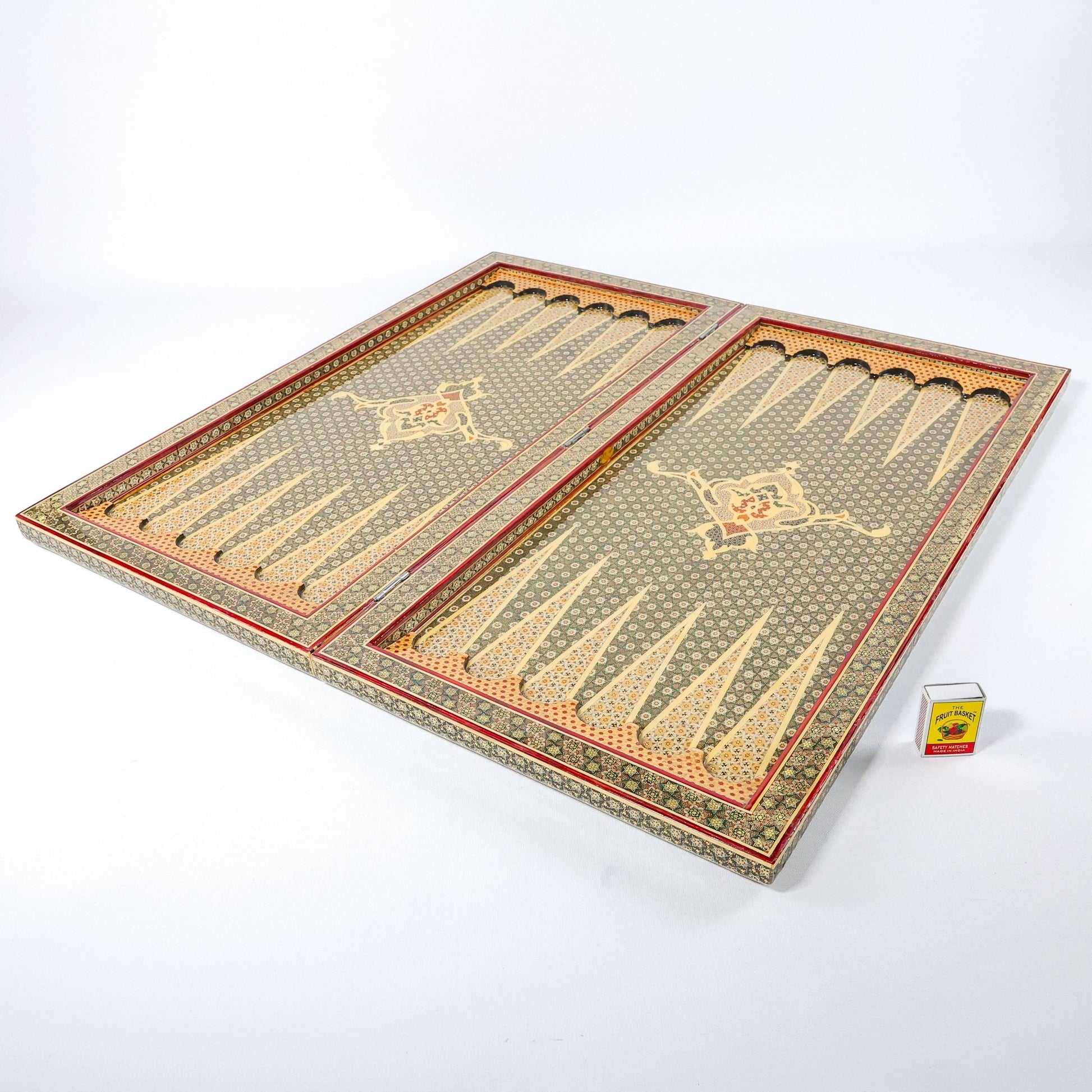 Backgammon Board – Khatam Inlay – Toranj Motif – Shirazi Style – Design 02 – Size 70 cm - Meraas Gallery