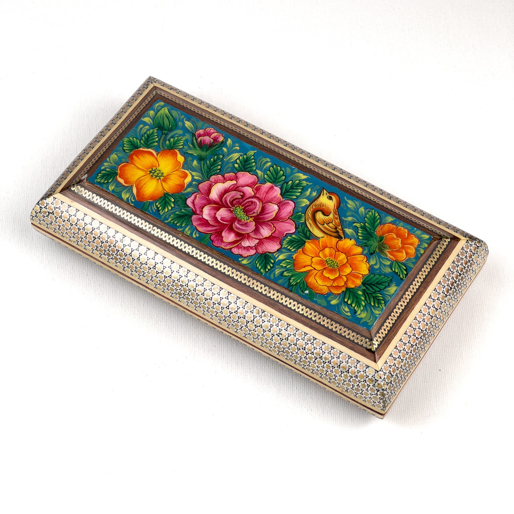 Jewelery Box Top Painting Premium Full Khatam - Size 10x20 Cm