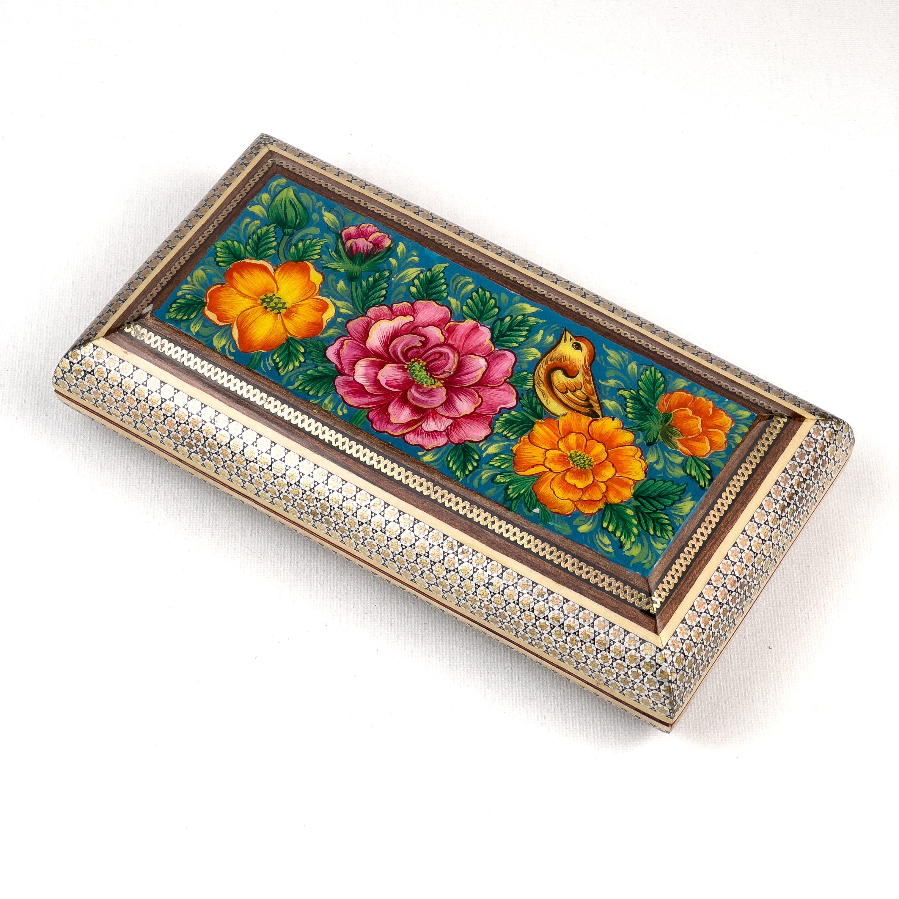 Jewelery Box Top Painting Premium Full Khatam - Size 10x20 Cm