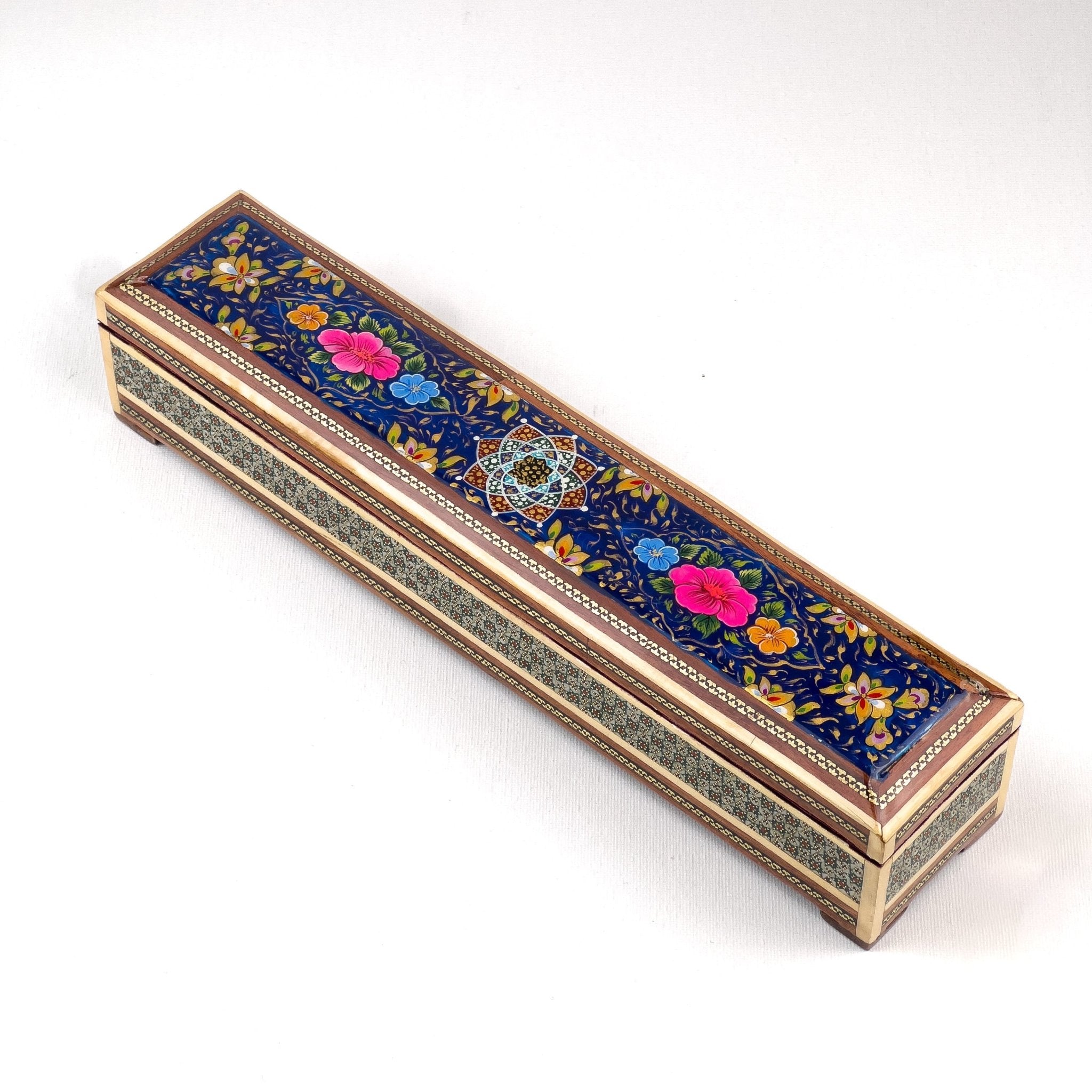 Hinged Pen Case - Size 30 - Flower And Bird Design - Meraas Gallery