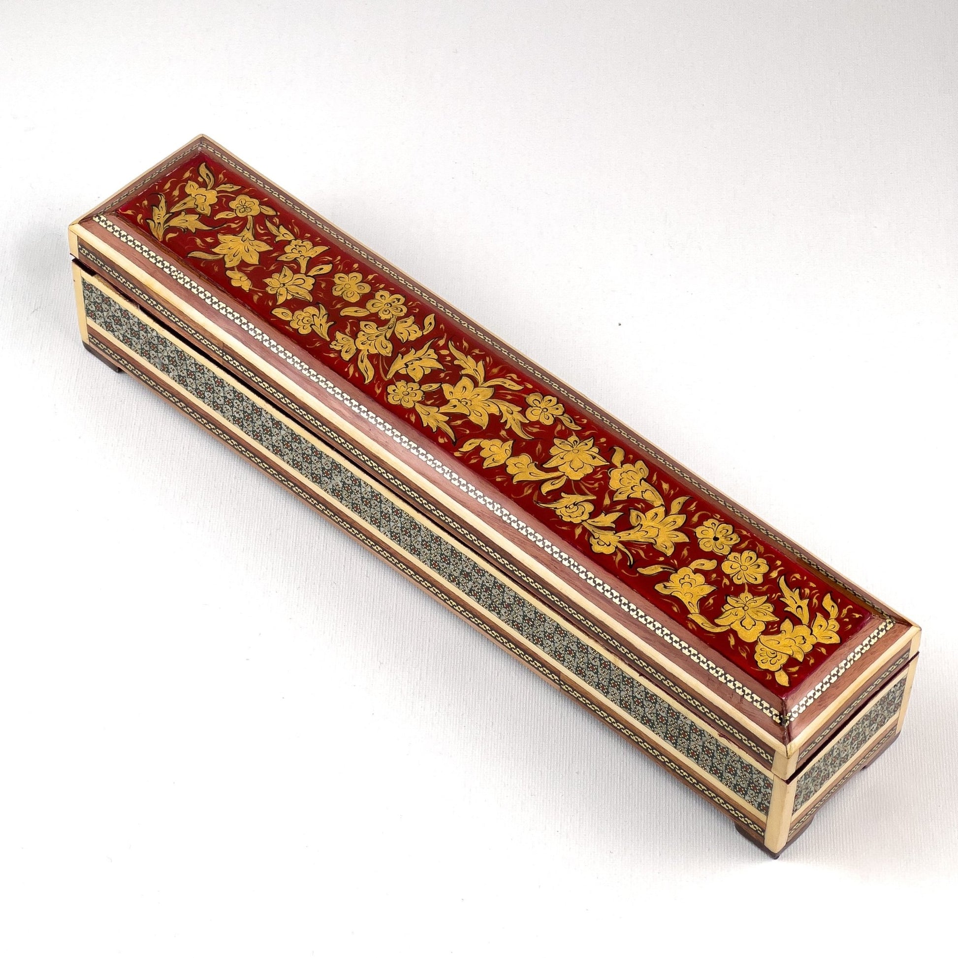Hinged Pen Case - Size 30 - Flower And Bird Design - Meraas Gallery