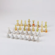 Medium Stone Chess Pieces - Flat Base - Meraas Gallery