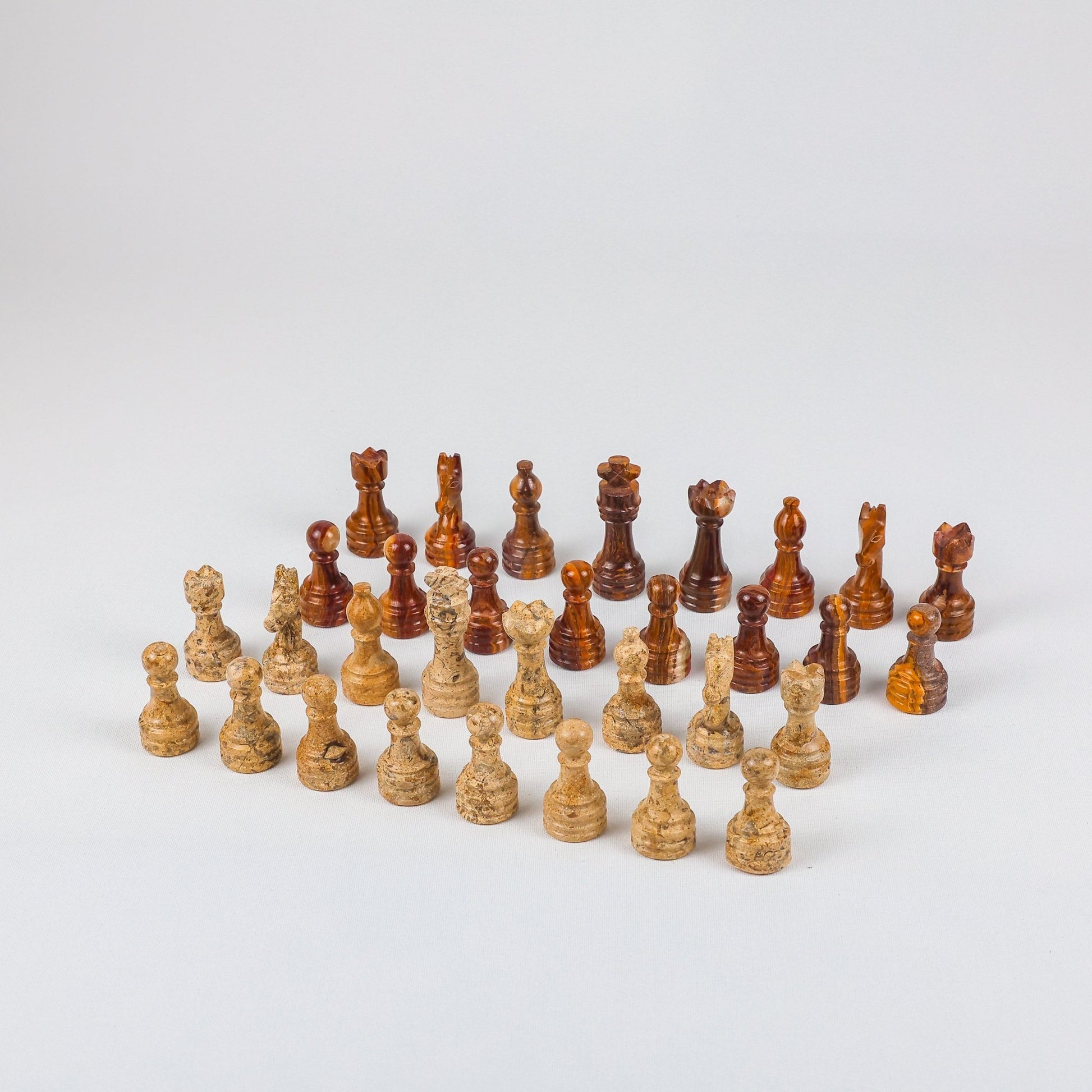 Medium Stone Chess Pieces - Round Base - Meraas Gallery