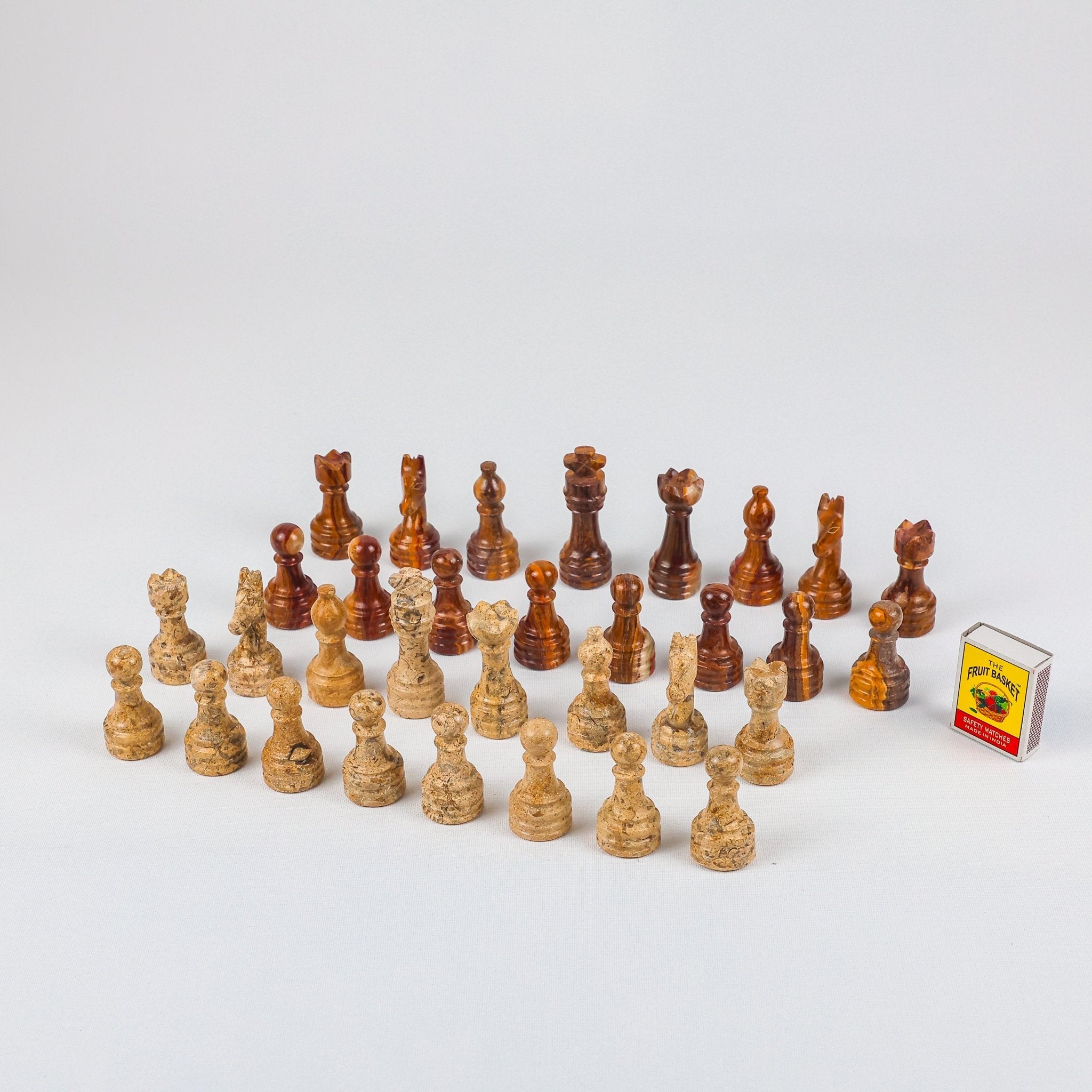 Medium Stone Chess Pieces - Round Base - Meraas Gallery