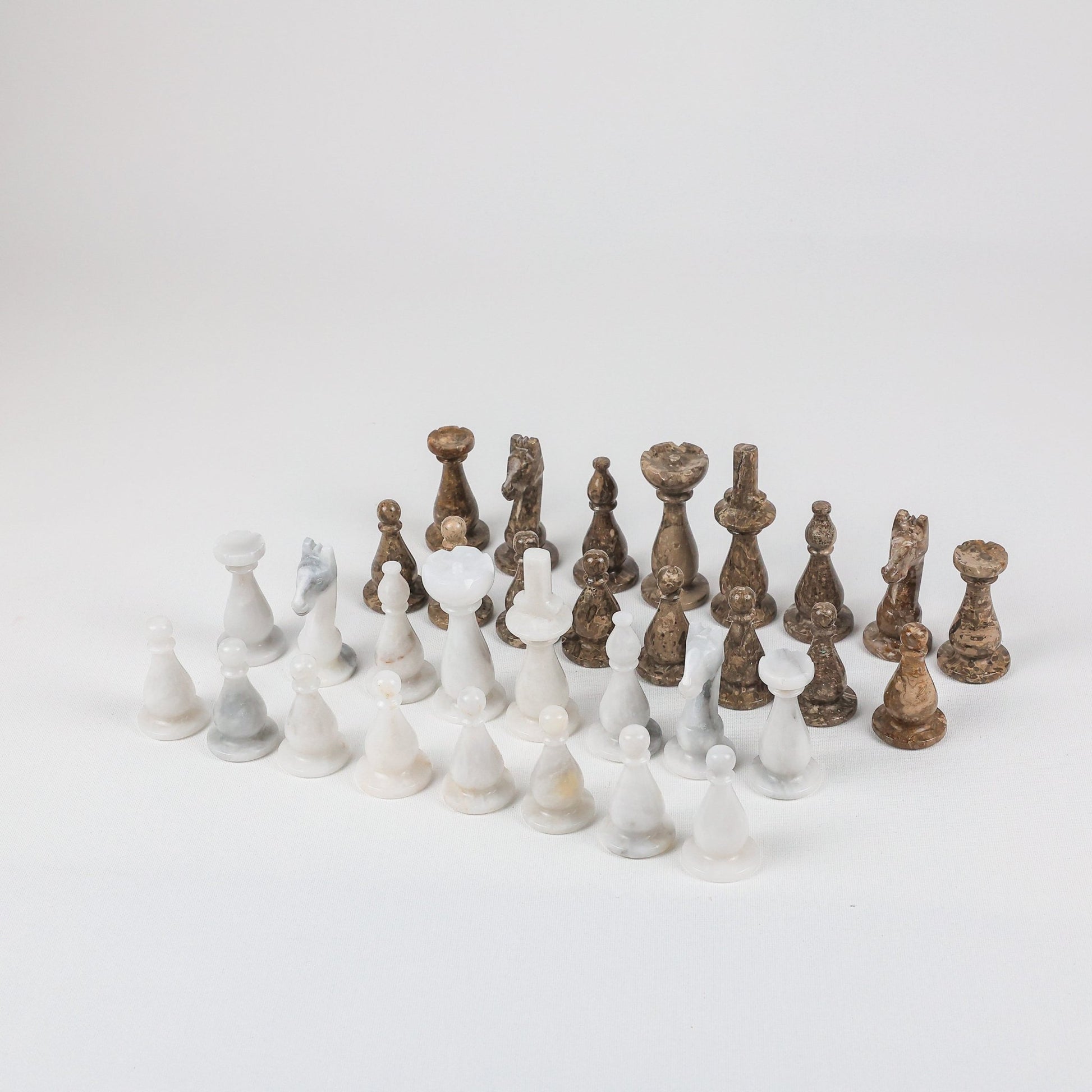 Large Stone Chess Pieces - Round Base - Meraas Gallery
