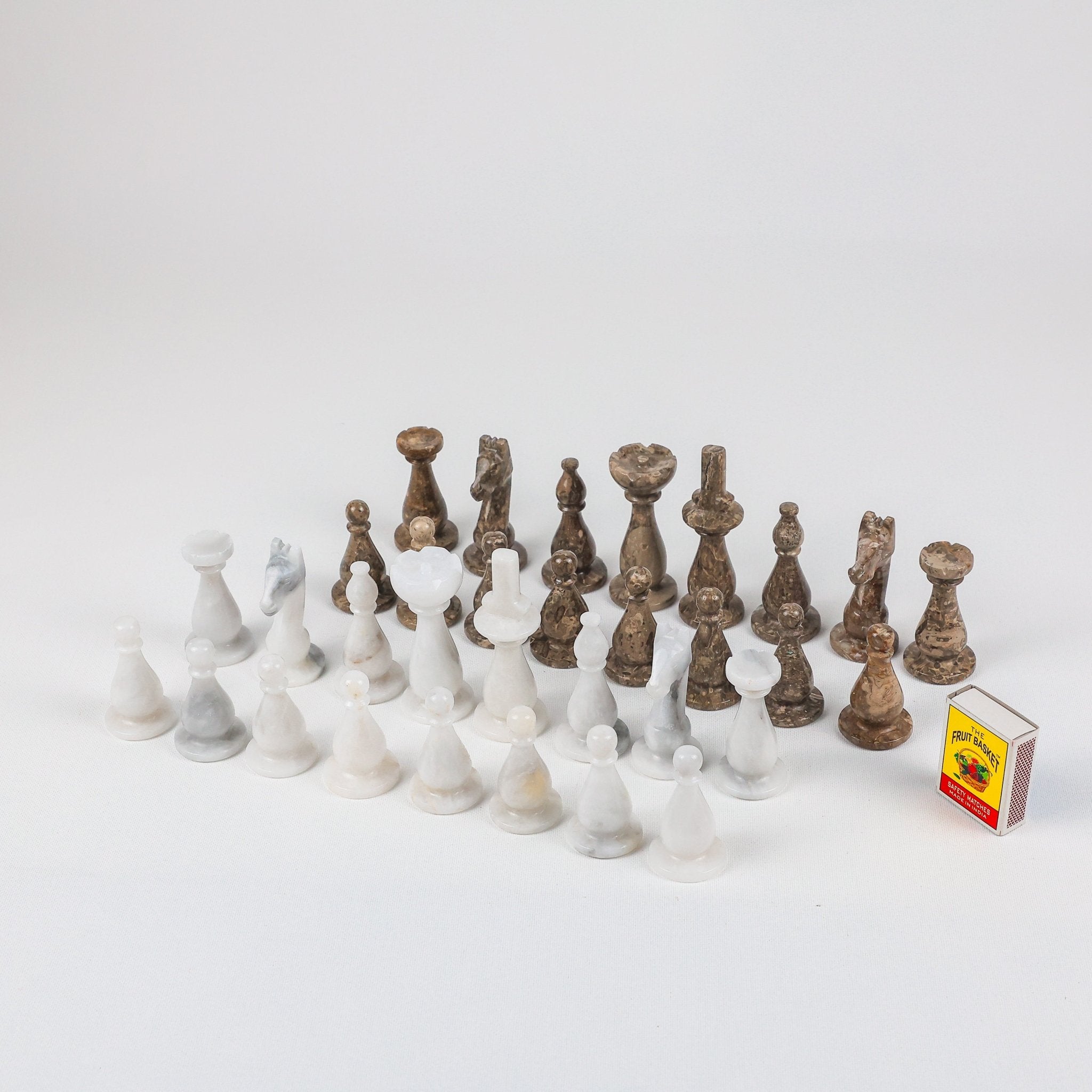 Large Stone Chess Pieces - Round Base - Meraas Gallery