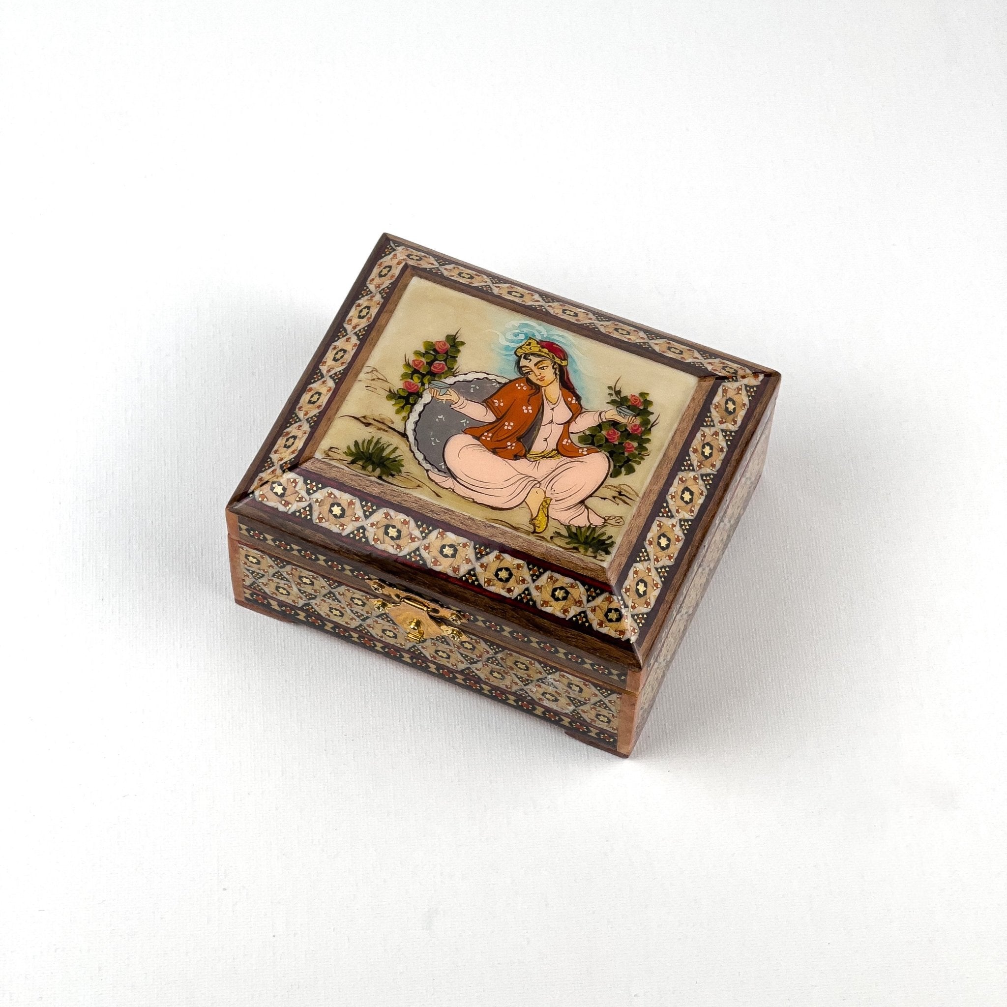 Jewelry Box - Size 1 - Beechwood Interior - Painted Top - Meraas Gallery