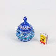 Small Sugar Bowl - Minakari Enamel - Meraas Gallery