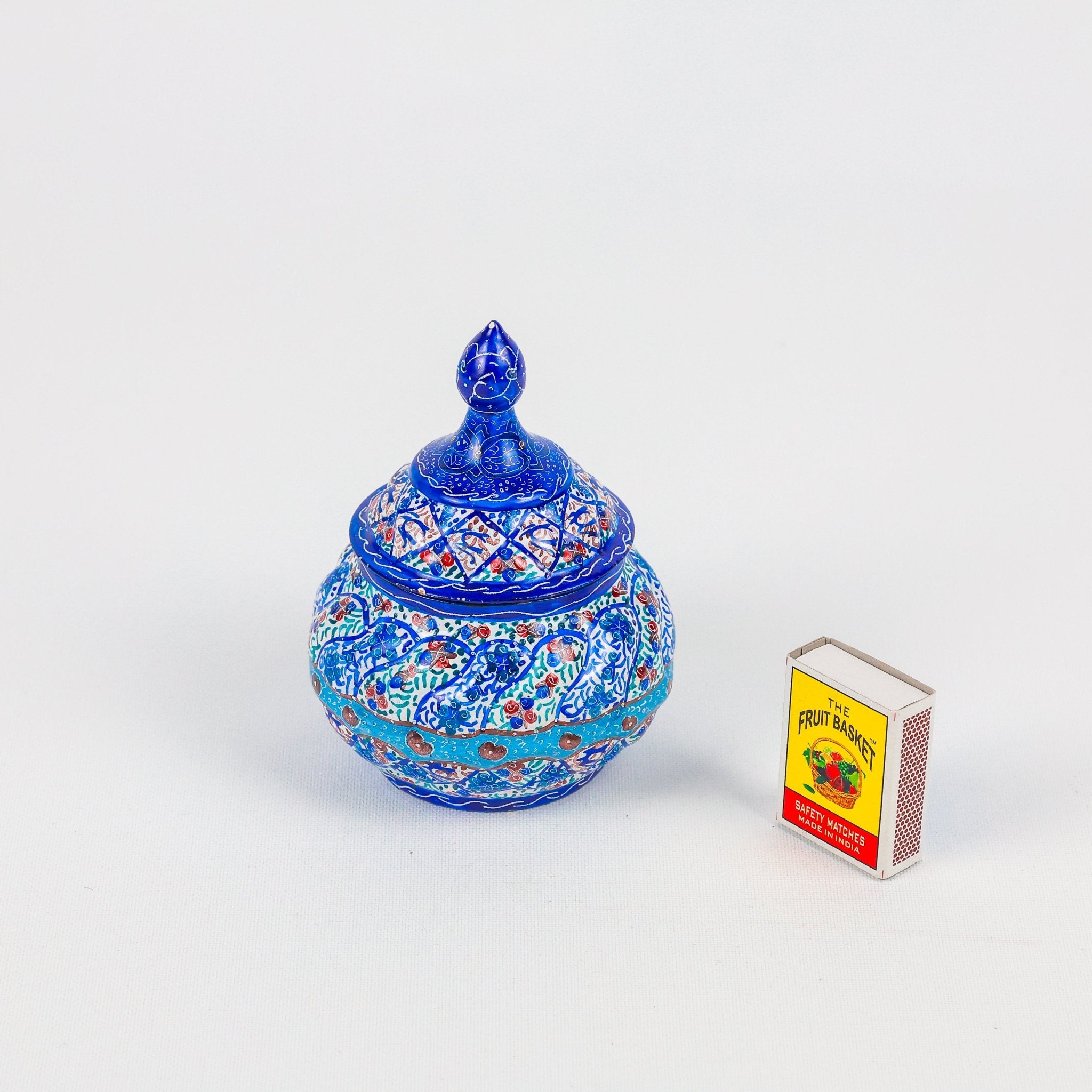 Small Sugar Bowl - Minakari Enamel - Meraas Gallery