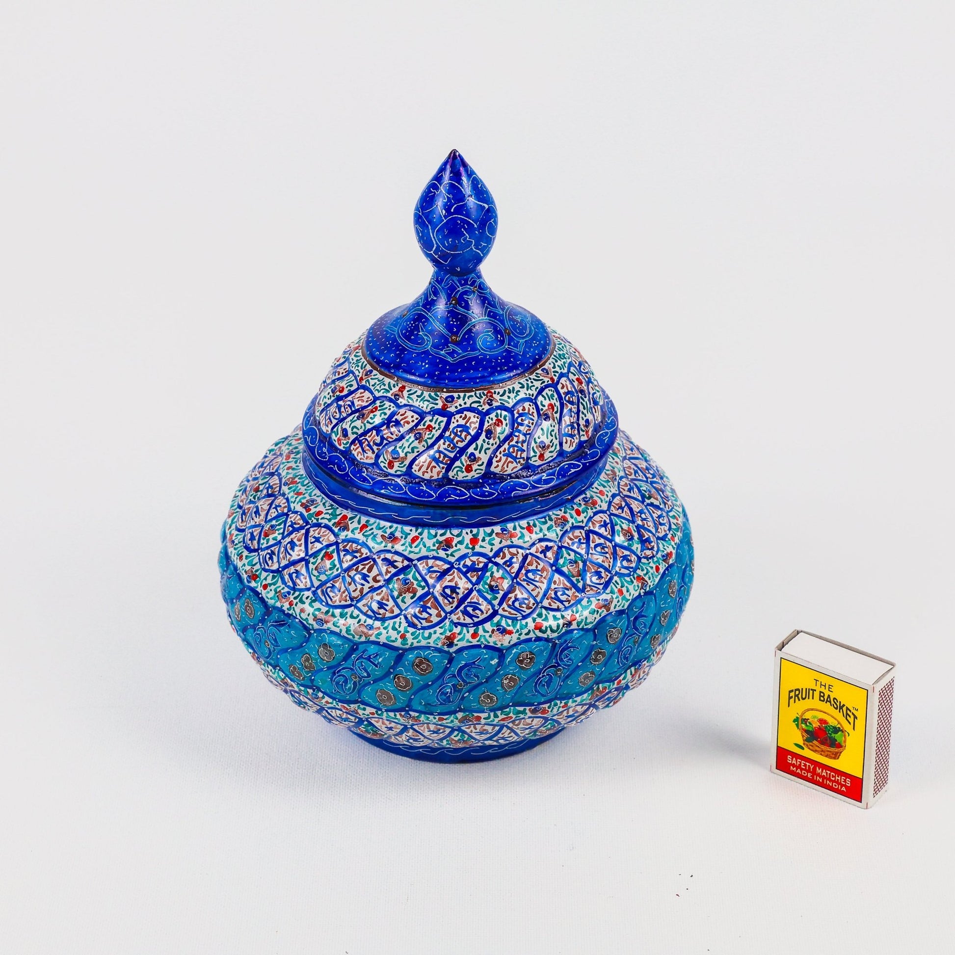 Sugar Bowl - Size 25 - Minakari Enamel - Meraas Gallery