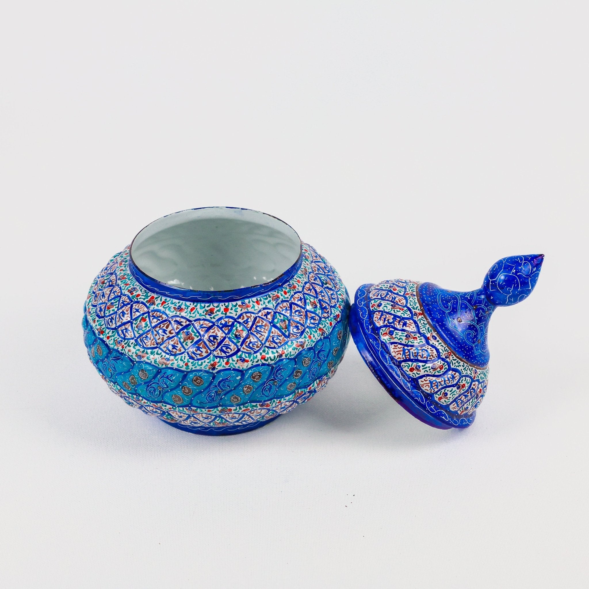 Sugar Bowl - Size 25 - Minakari Enamel - Meraas Gallery