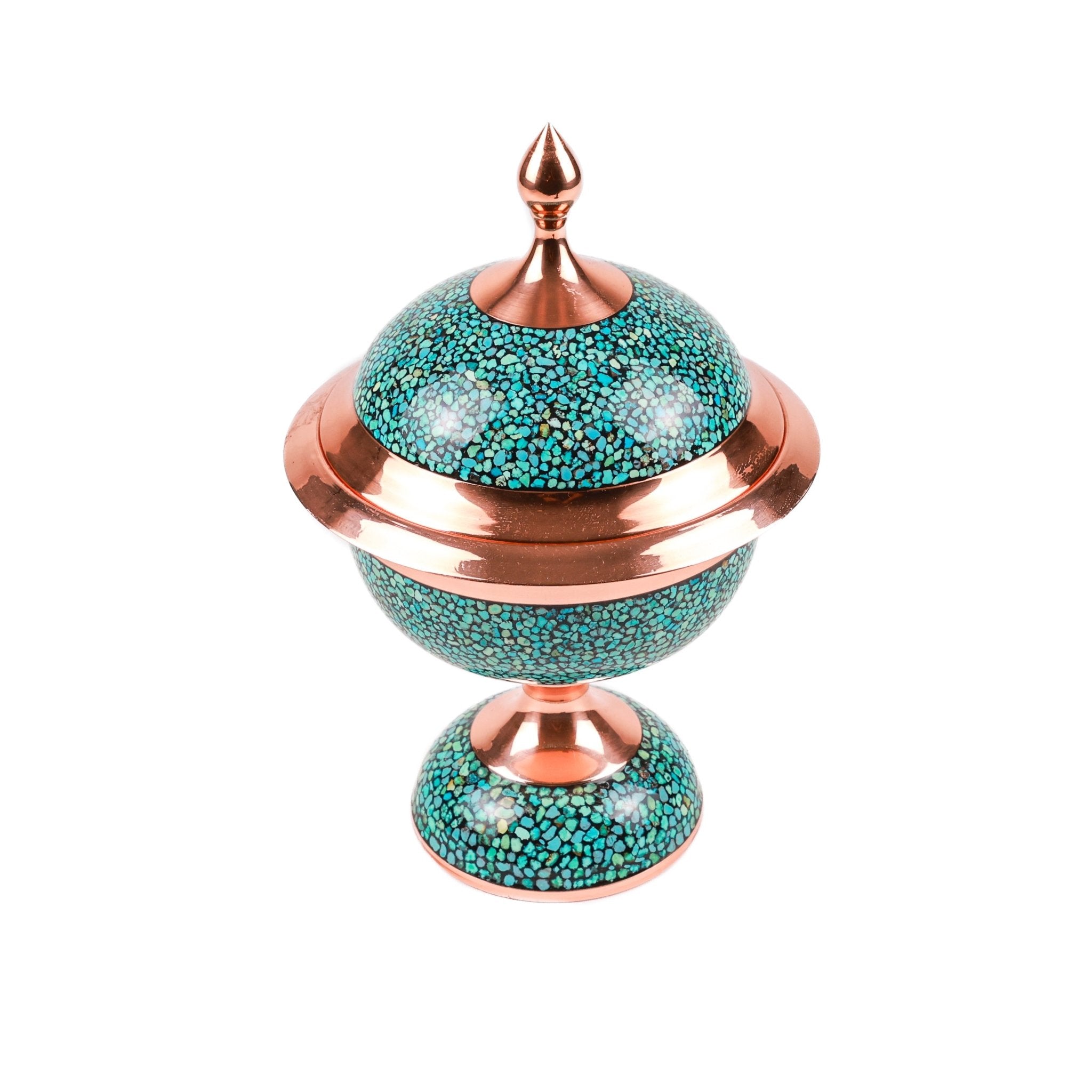 Candy Dish Spaceship Style - Copper And Turquoise - Meraas Gallery