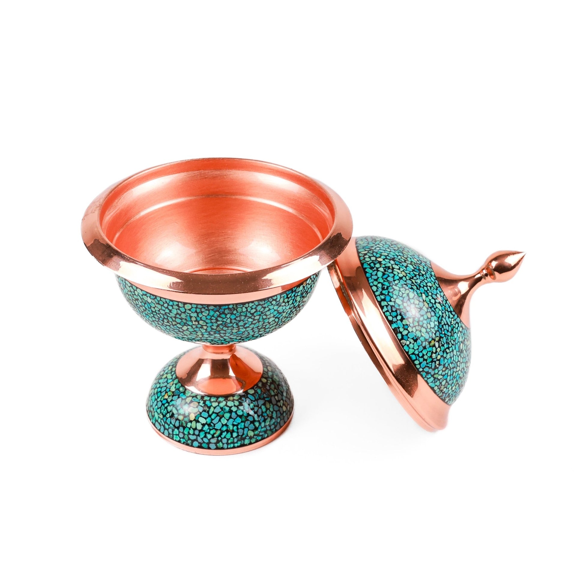 Candy Dish Spaceship Style - Copper And Turquoise - Meraas Gallery