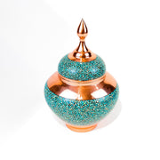 Candy Dish - Large - Copper And Turquoise - Meraas Gallery