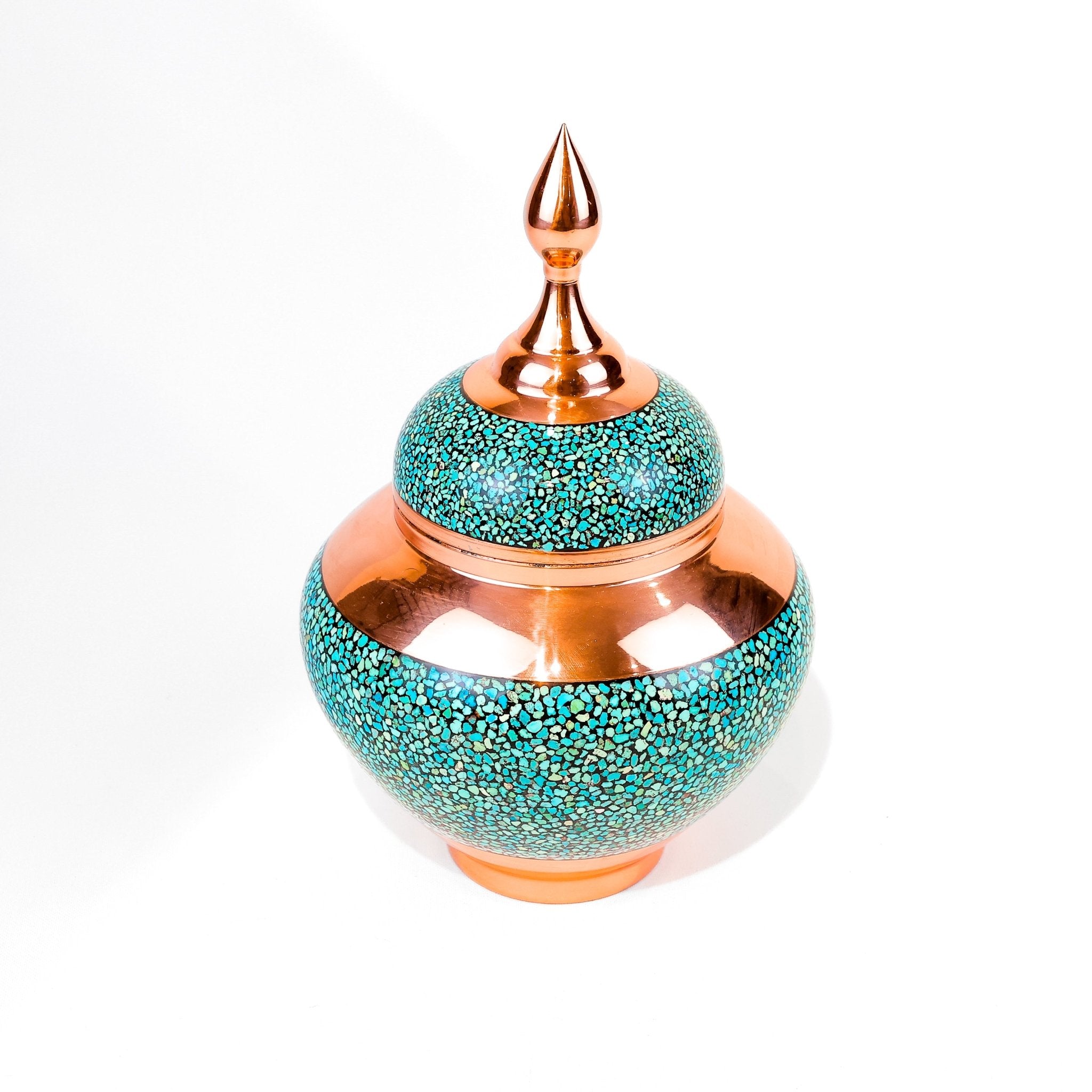 Candy Dish - Large - Copper And Turquoise - Meraas Gallery