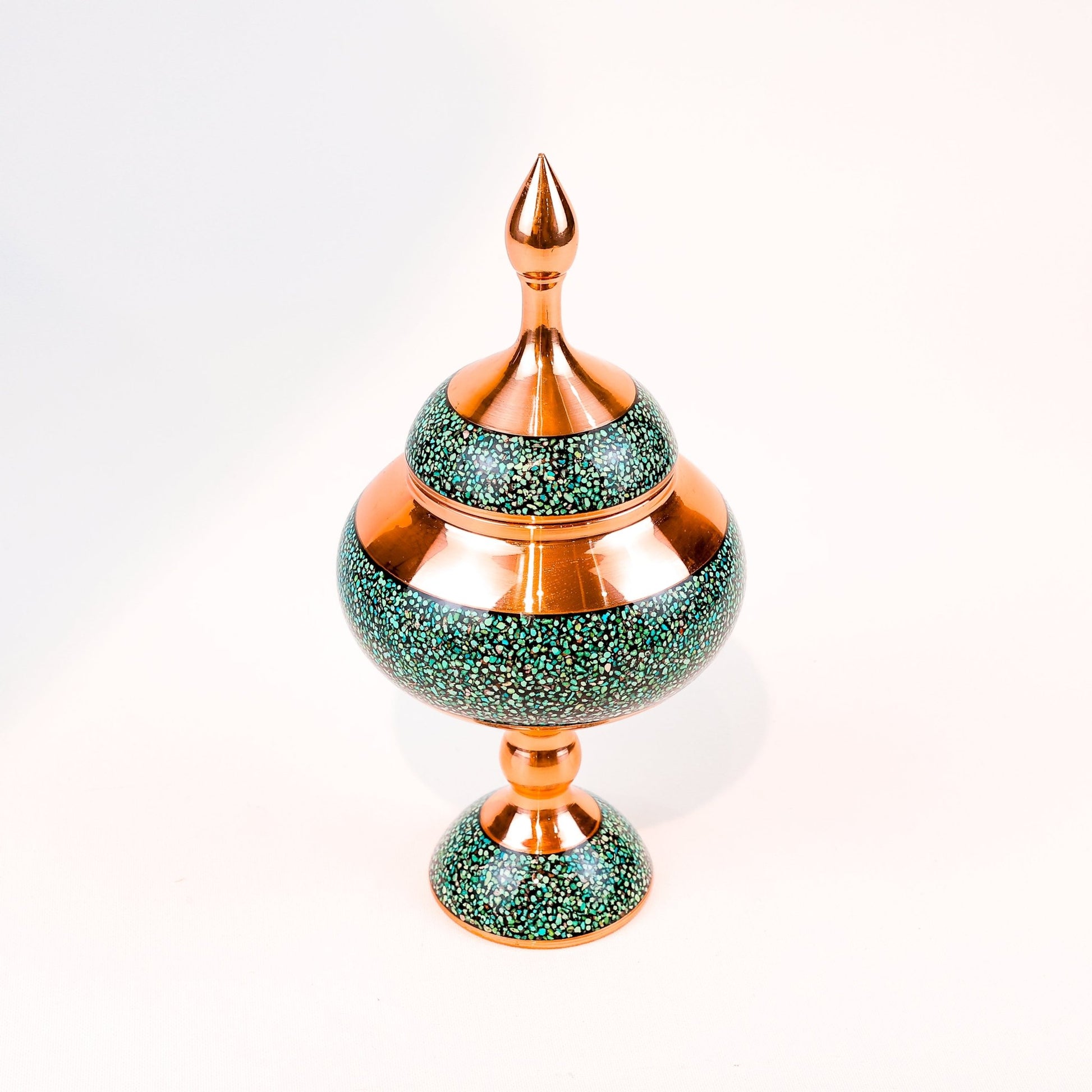 Candy Dish - Size 22 - Copper And Turquoise - Meraas Gallery