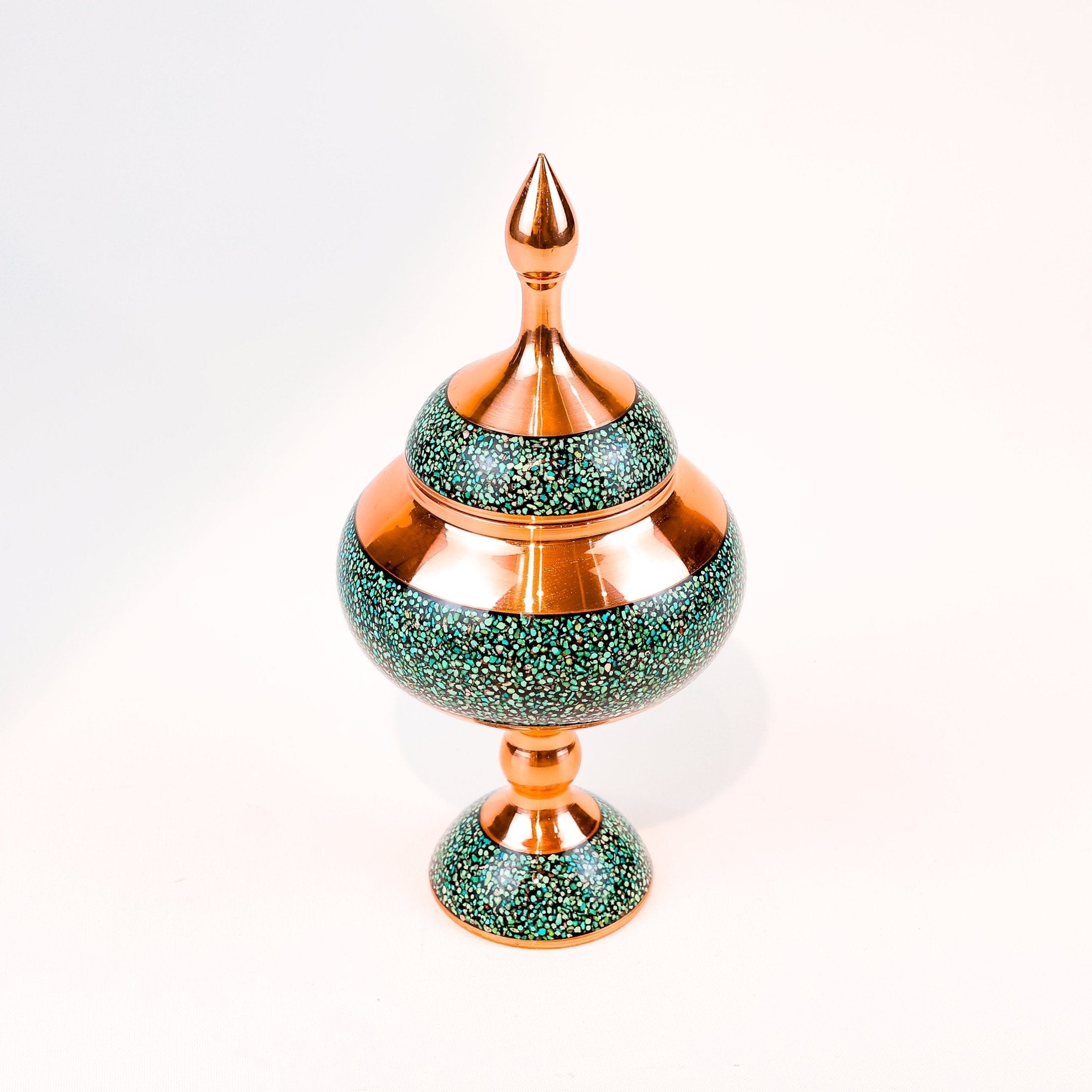 Candy Dish - Size 22 - Copper And Turquoise - Meraas Gallery