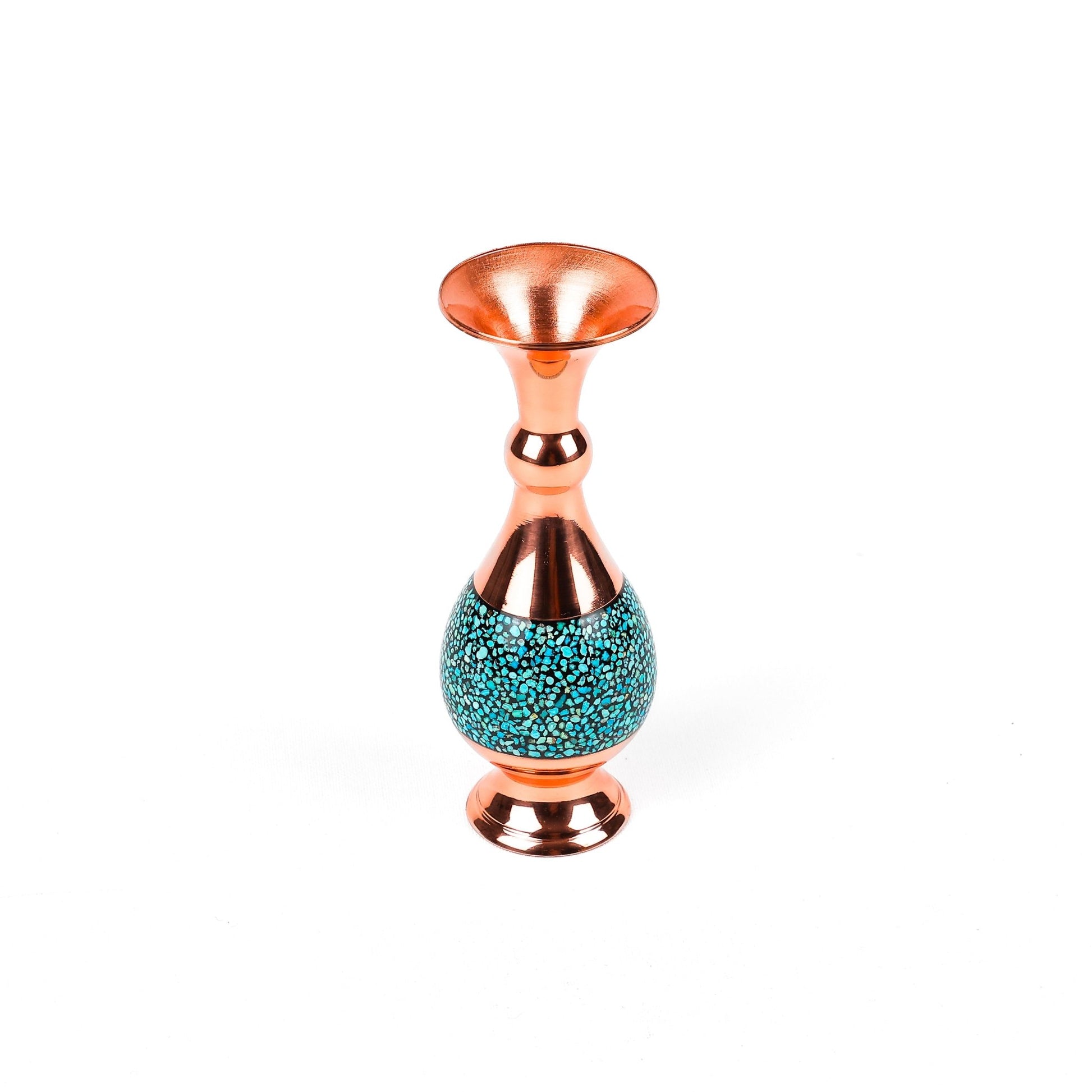 Vase - Size 16 - Copper And Turquoise - Meraas Gallery