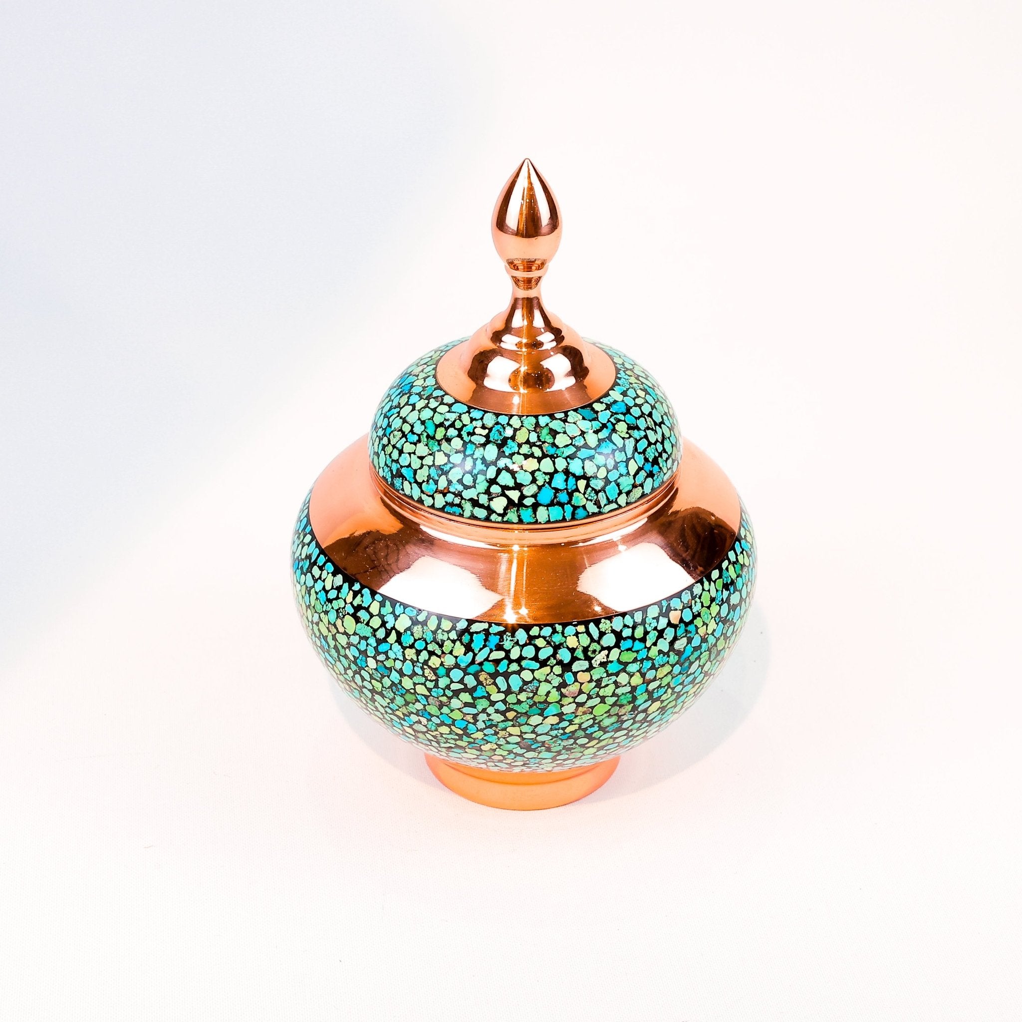Candy Dish - Medium - Copper And Turquoise - Meraas Gallery