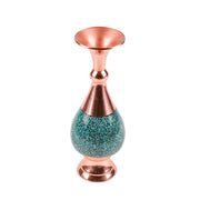 Vase - Size 25 - Copper And Turquoise - Meraas Gallery