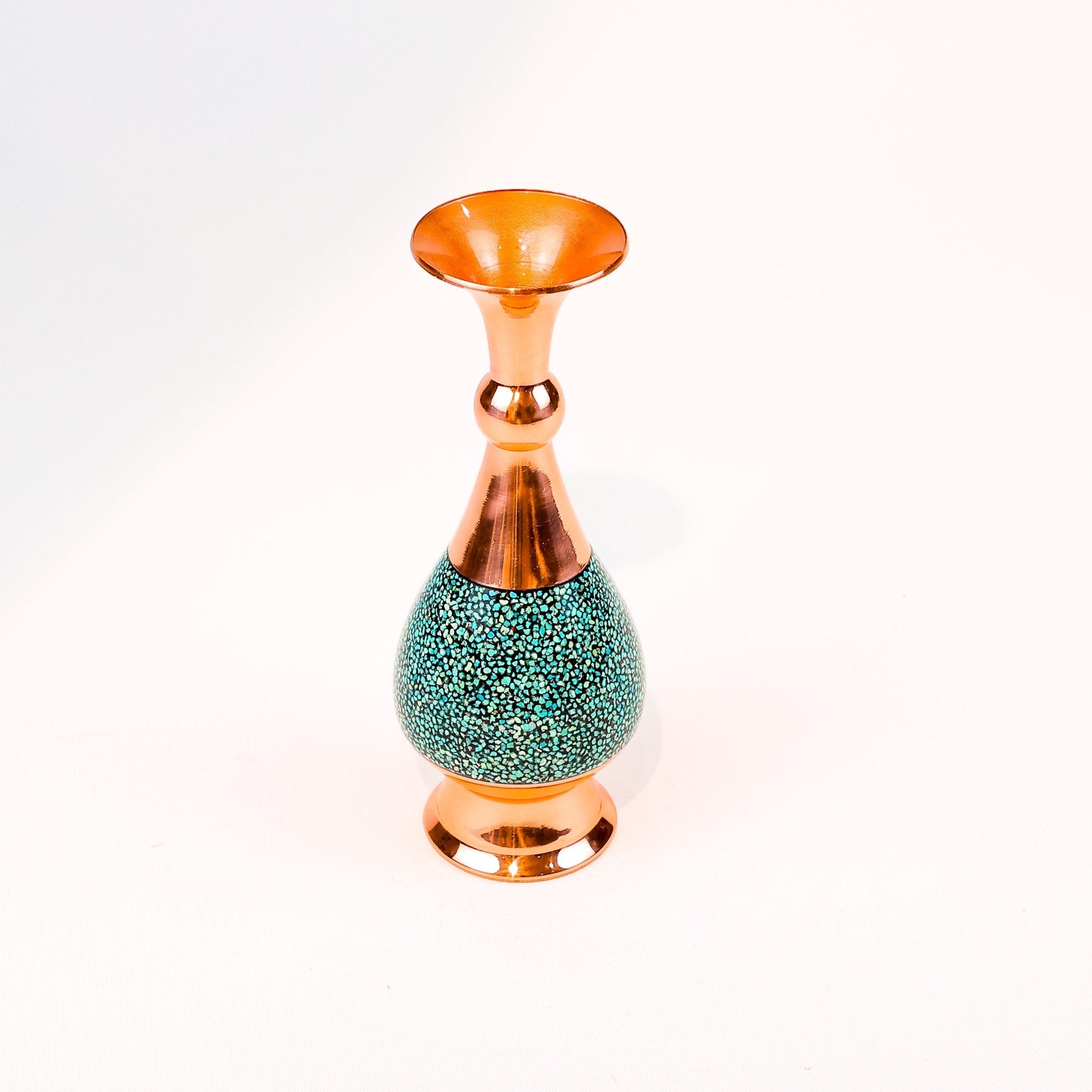 Vase - Size 20 - Copper And Turquoise - Meraas Gallery