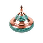 Flying Saucer Dish - Large - Copper And Turquoise - Meraas Gallery