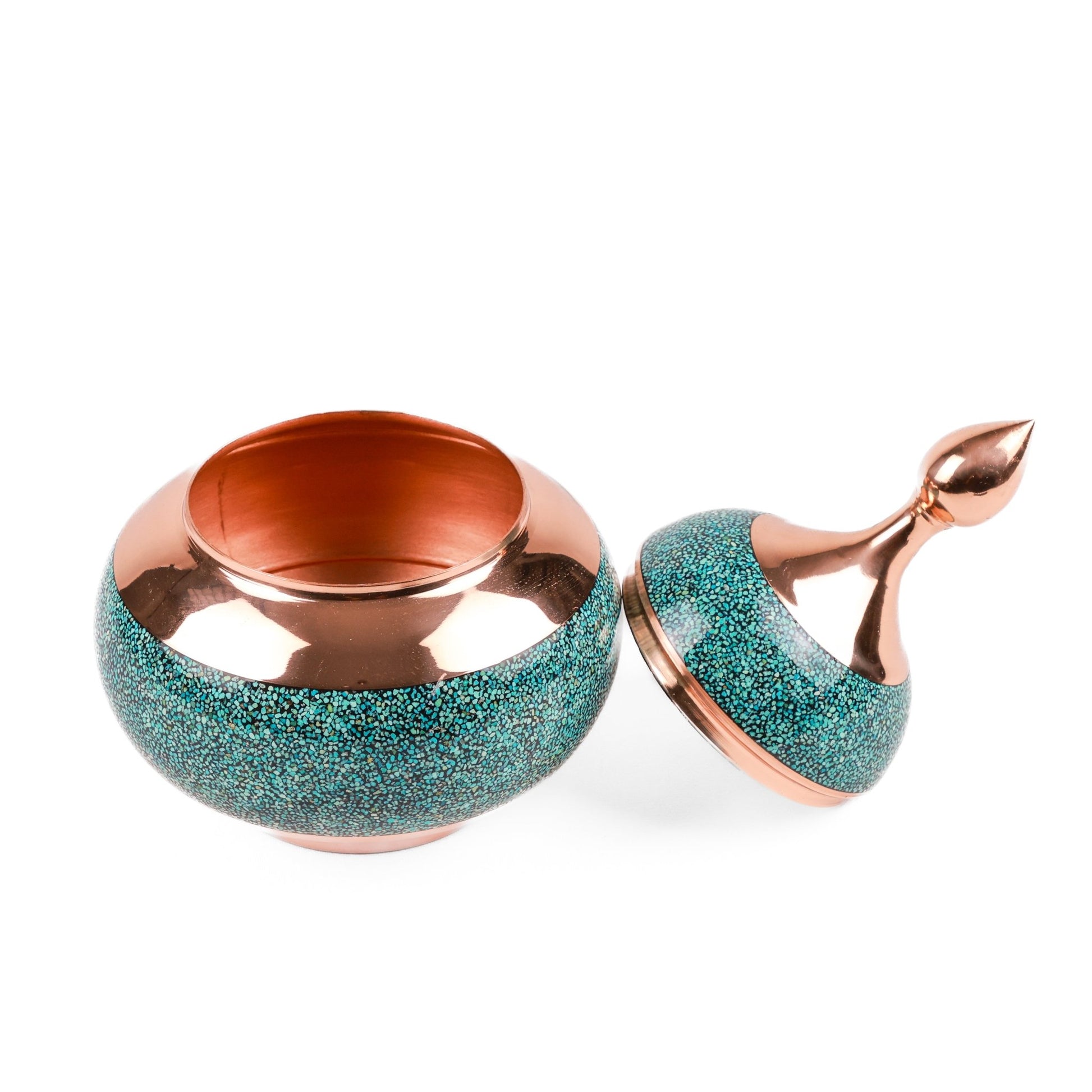 Sugar Bowl - Size 30 - Copper And Turquoise - Meraas Gallery