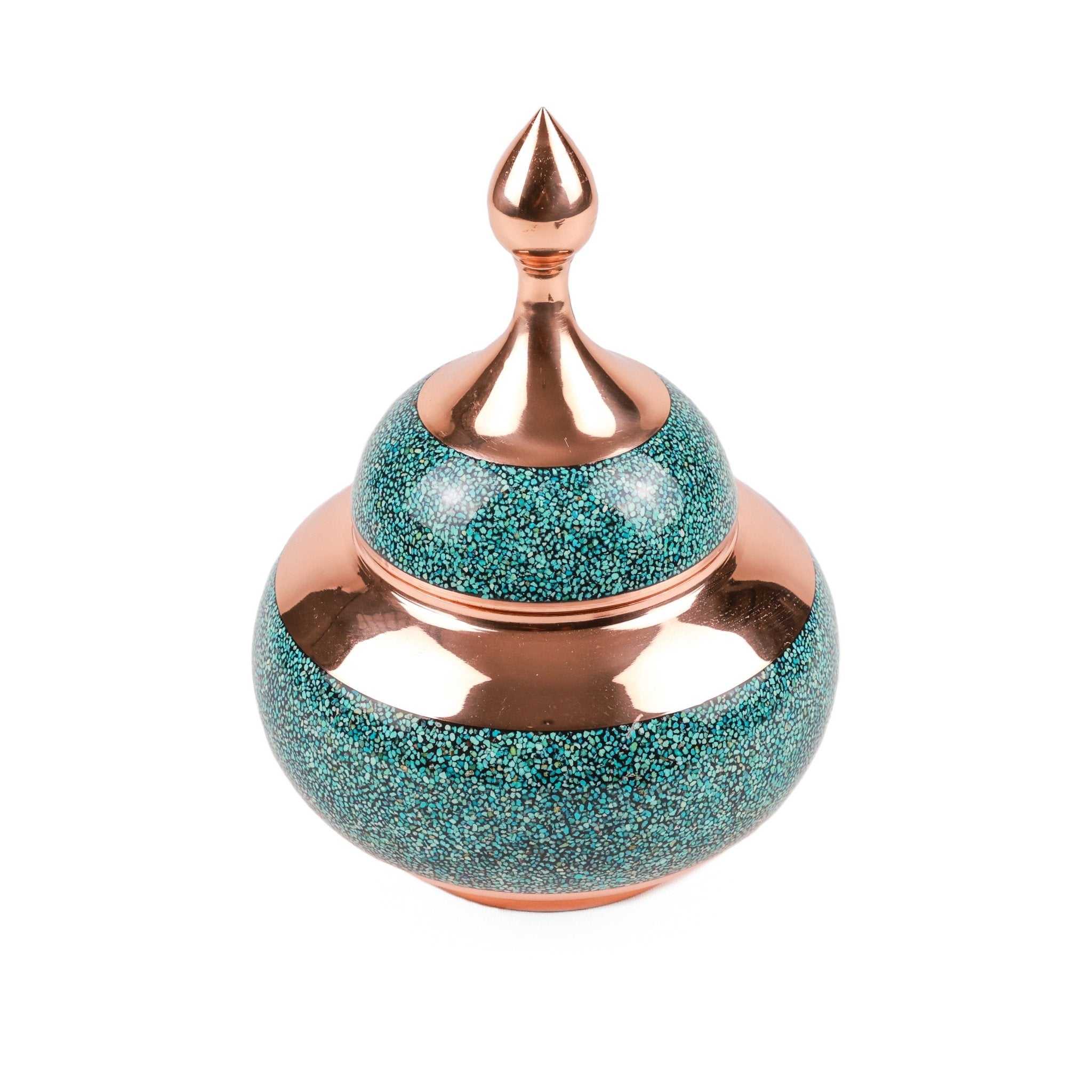 Sugar Bowl - Size 30 - Copper And Turquoise - Meraas Gallery