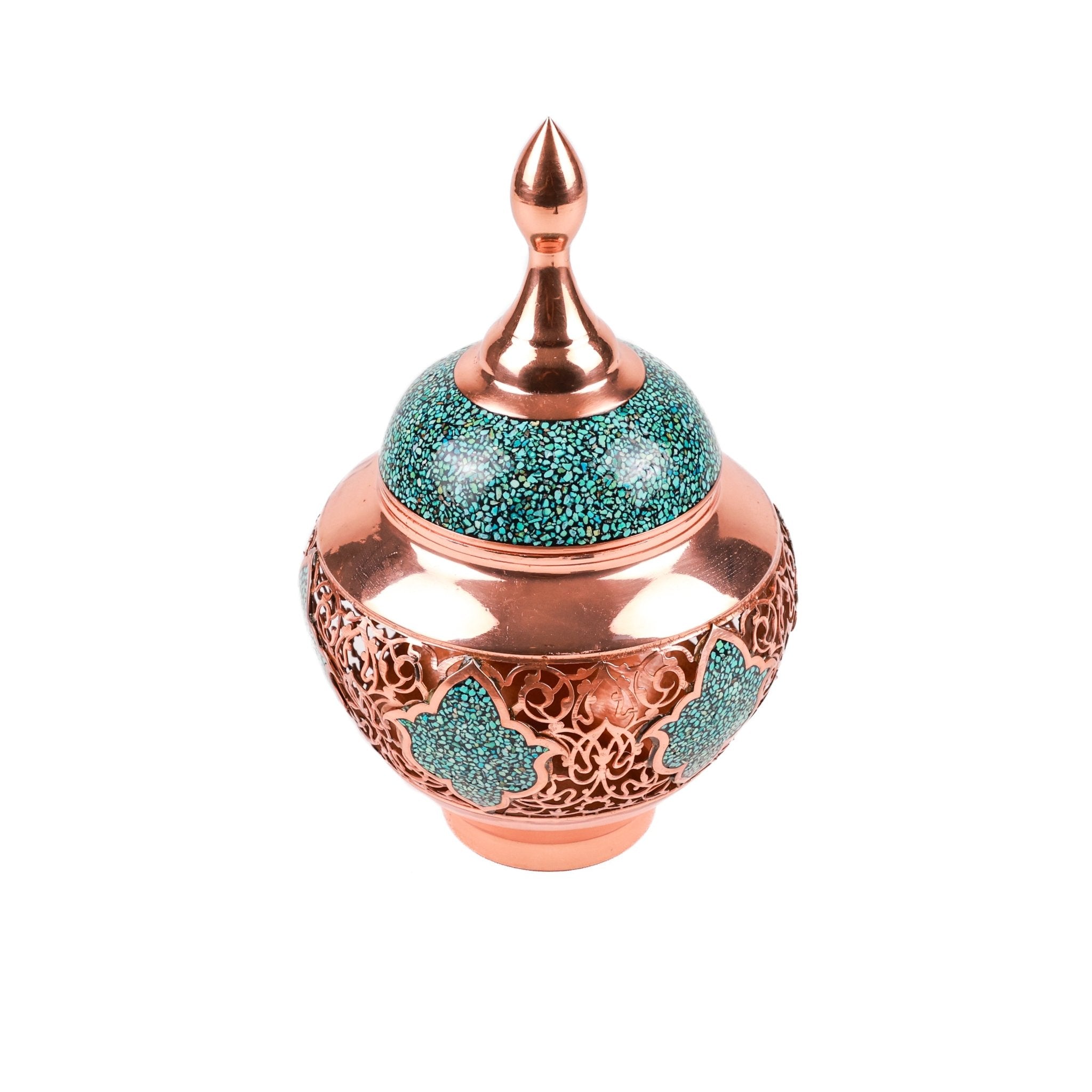 Sugar Bowl - Copper And Turquoise - Meraas Gallery