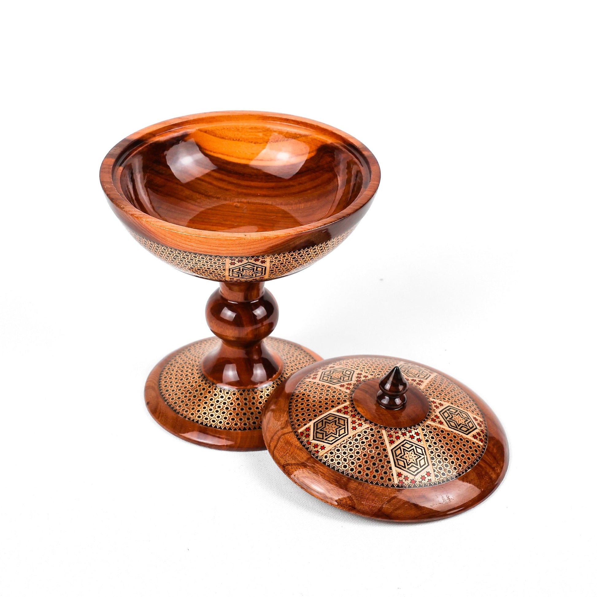 Candy Dish - Size 3 - Wood - Khatam Design - Meraas Gallery
