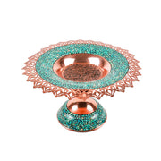 Candy Dish - Size 30 - Copper And Turquoise - 01 - Meraas Gallery