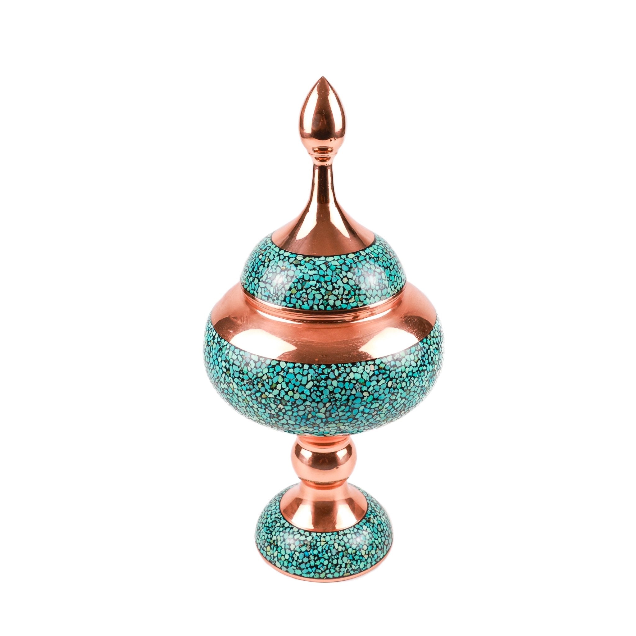 Candy Dish - Size 35 - Copper And Turquoise - Meraas Gallery