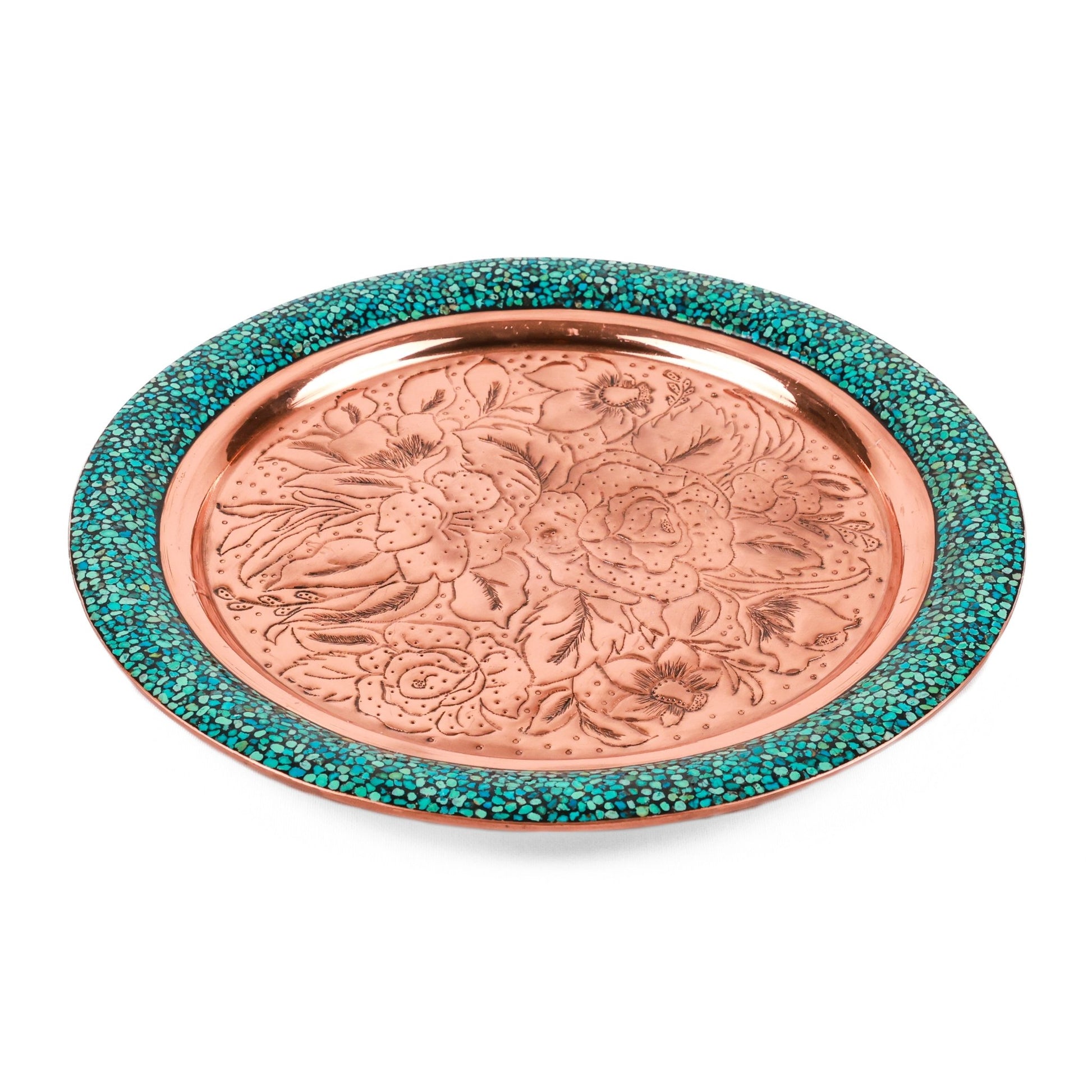 Tray Copper And Turquoise - Meraas Gallery